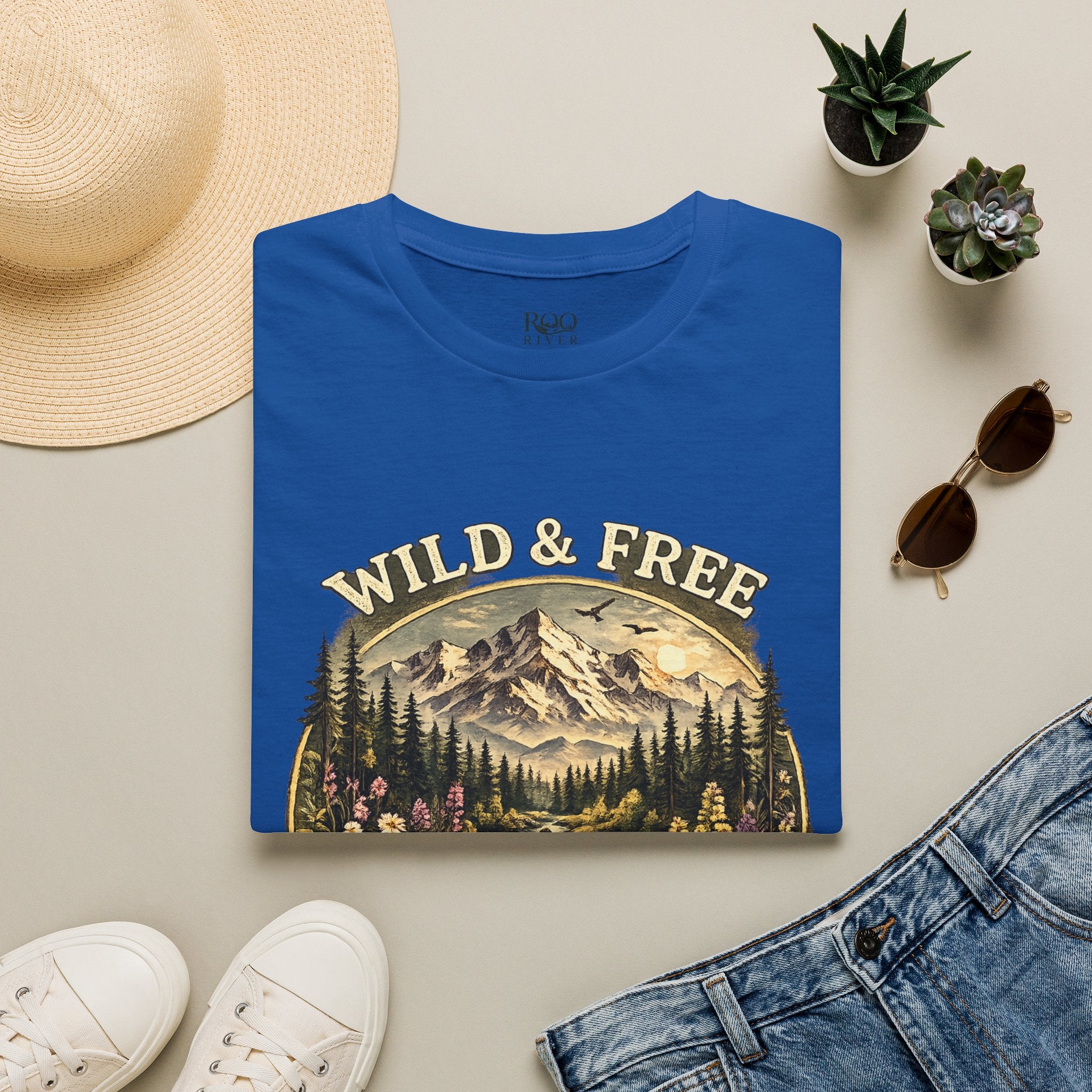 Wild & Free Mountain River T-Shirt — Roo River Montana Graphic Tee