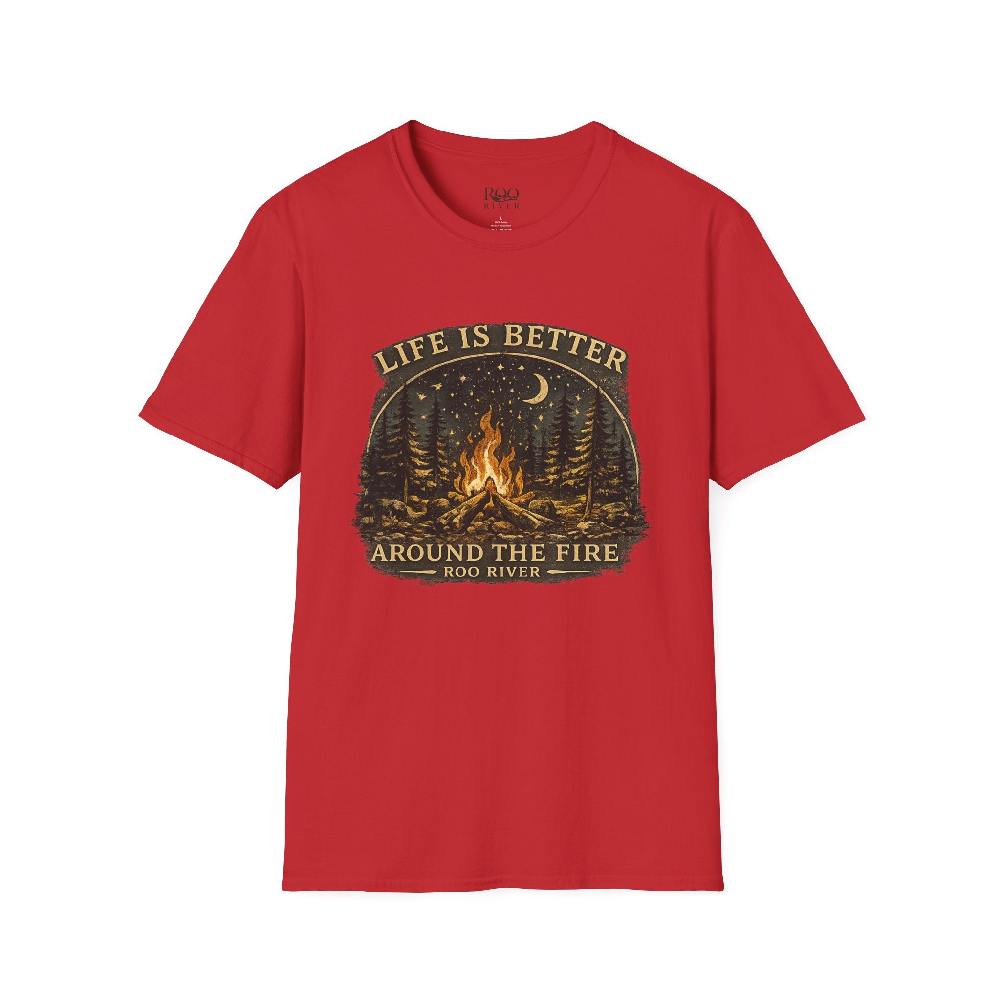 Campfire T-Shirt — "Life Is Better Around The Fire" Cozy Outdoor Graphic Tee