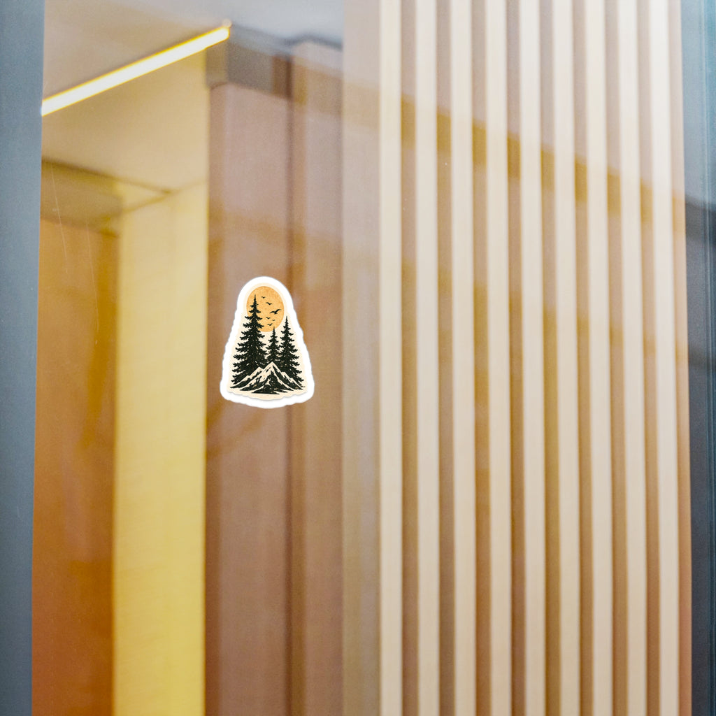 Copy of Mountain Pines Sticker — Sunset Forest Kiss-Cut Sticker