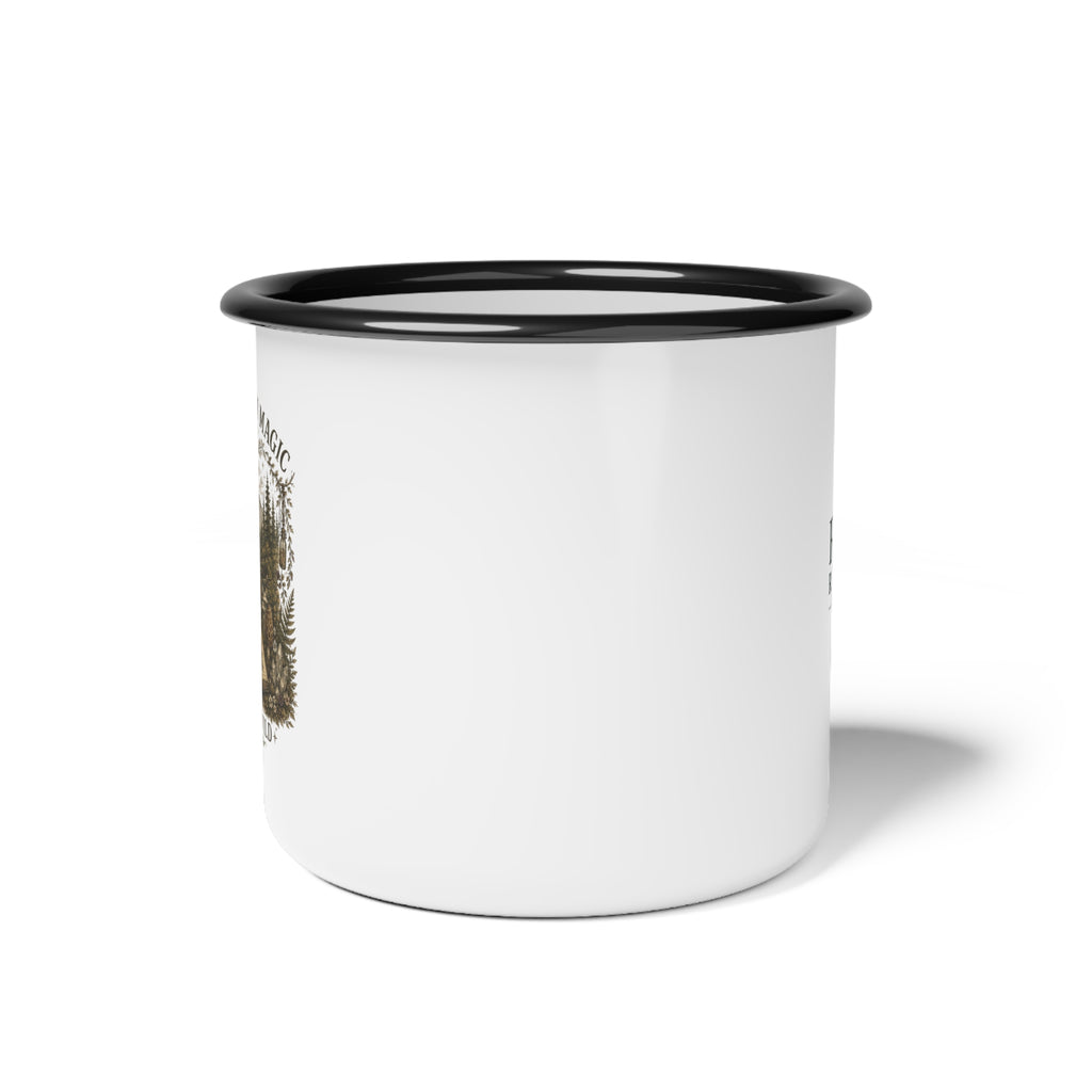 Mushroom Magic Enamel Camp Cup —Kait's Hidden Hollow Camping Mug