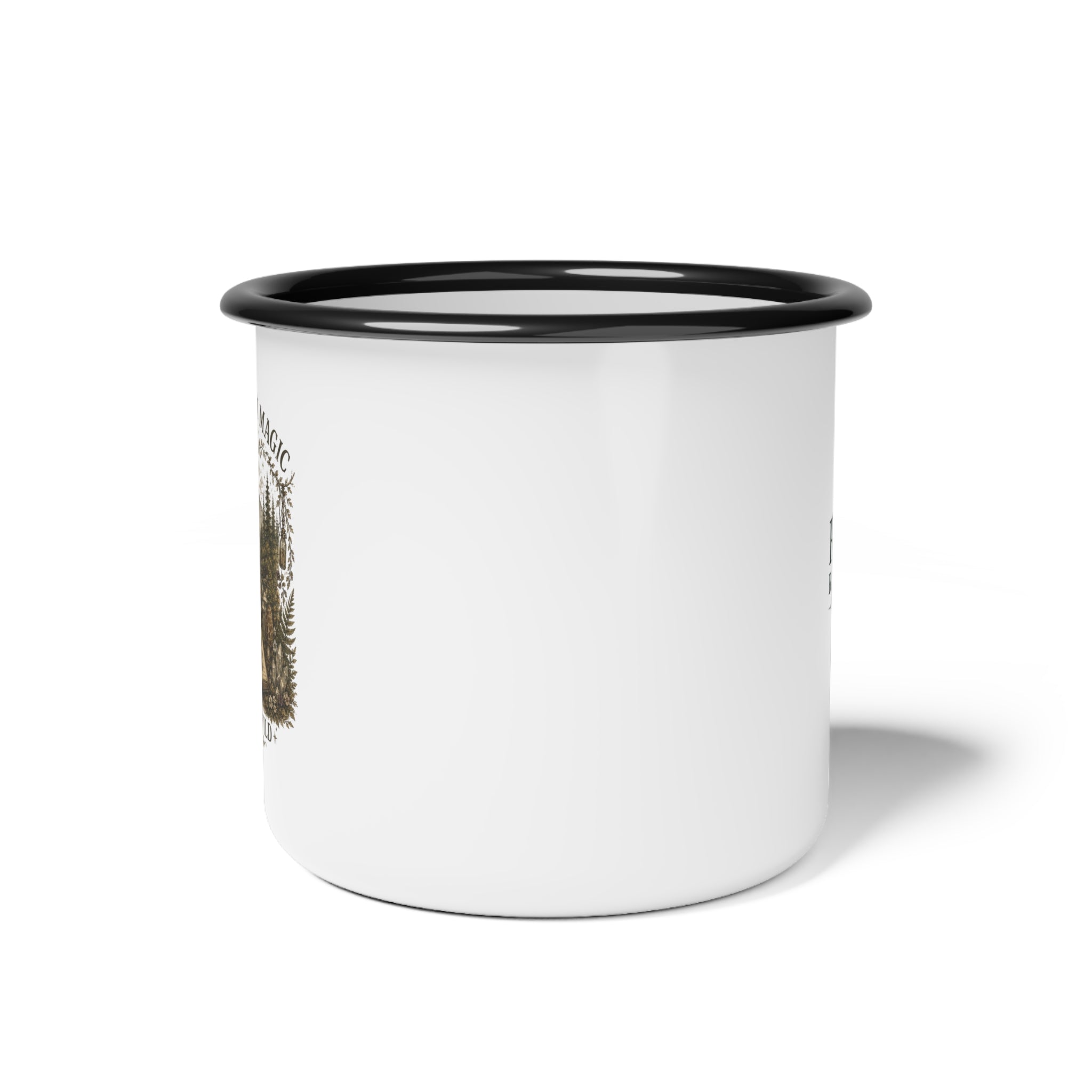 Mushroom Magic Enamel Camp Cup —Kait's Hidden Hollow Camping Mug