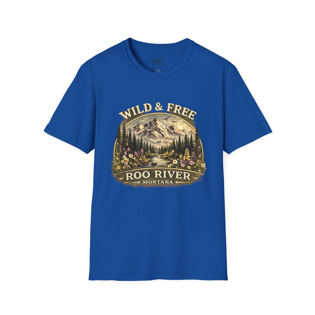 Wild & Free Mountain River T-Shirt — Roo River Montana Graphic Tee