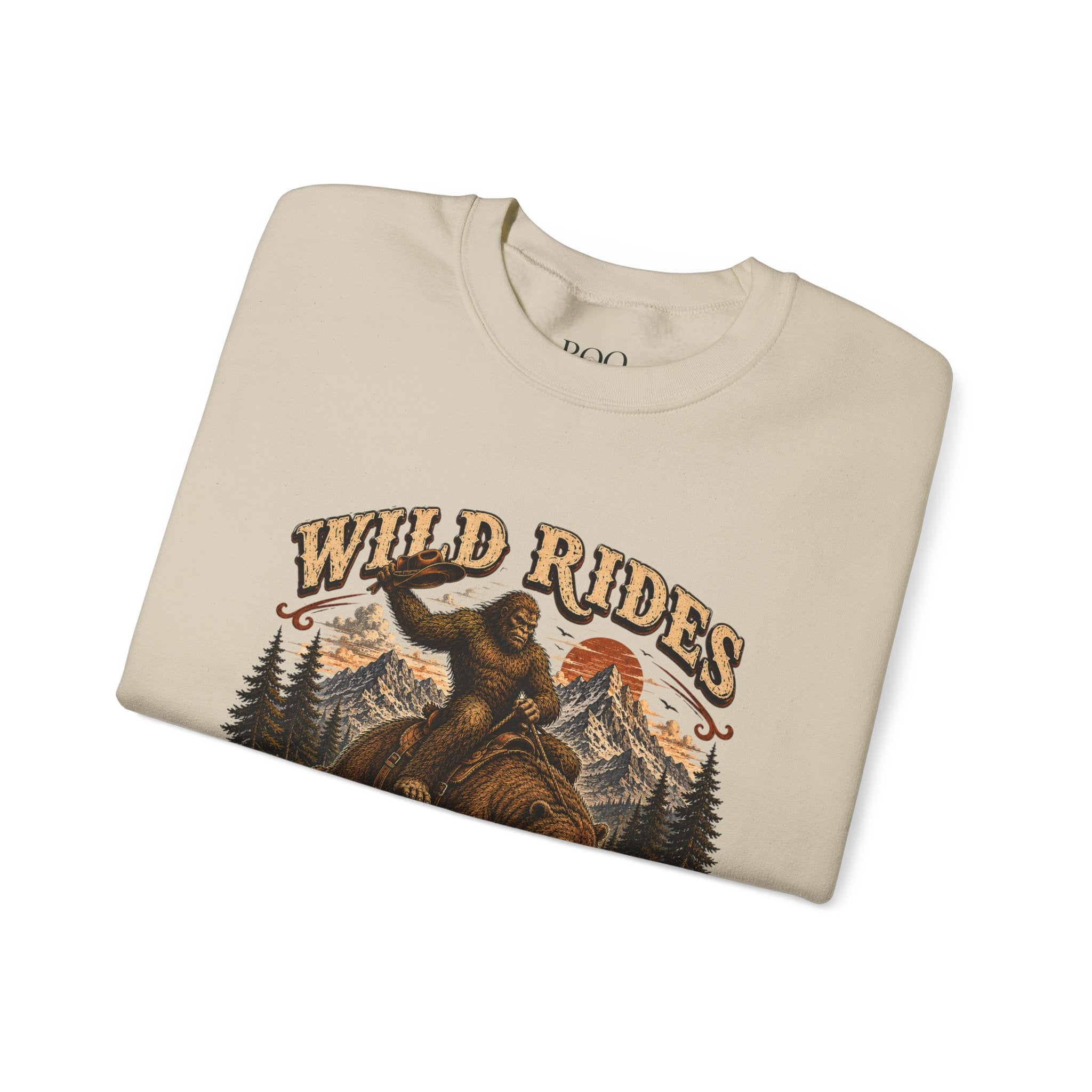 Wild Rides, Wilder Legends Crewneck Sweatshirt — Vintage Bear Rider Graphic