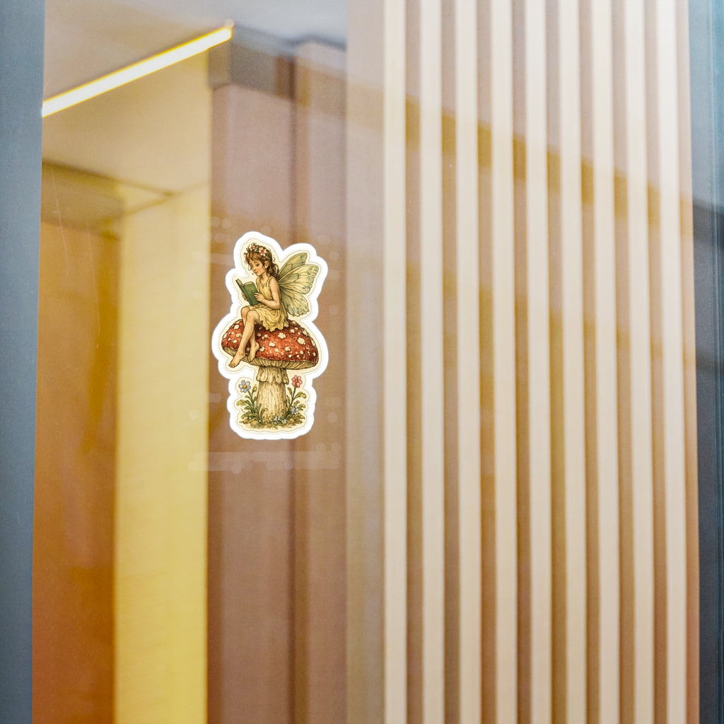 Water Resistant Woodland Fairy Mushroom Sticker - Kiss cut Sticker
