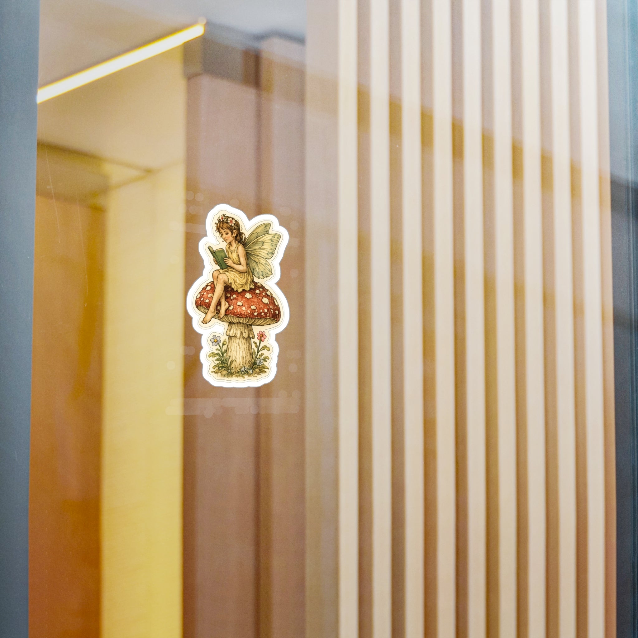 Water Resistant Woodland Fairy Mushroom Sticker - Kiss cut Sticker