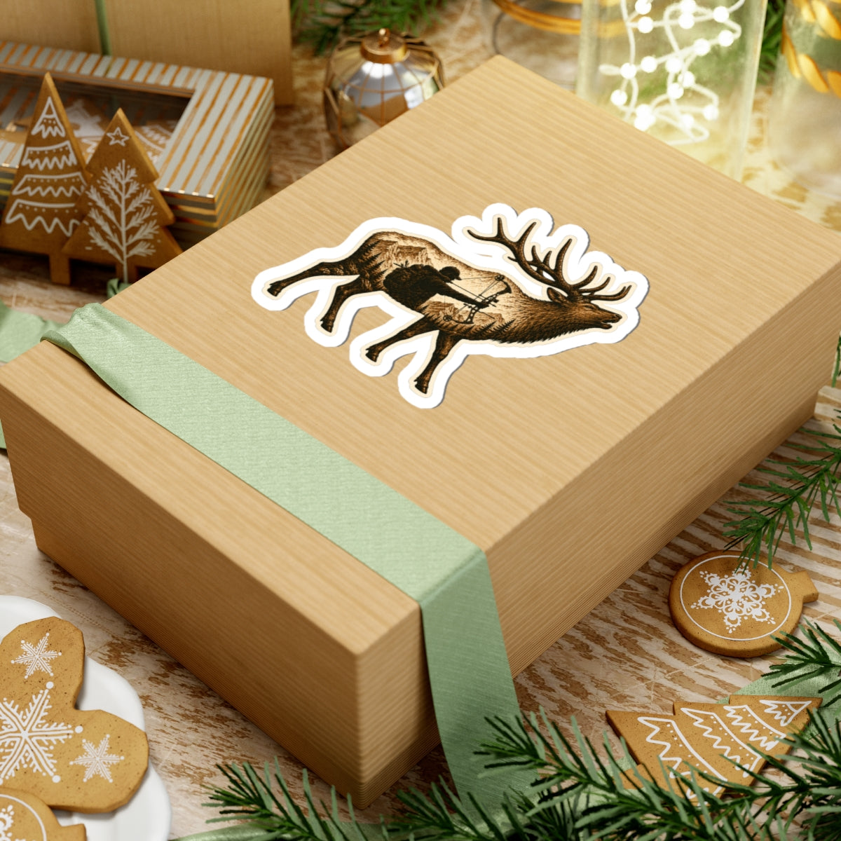 Bull Elk Archery Sticker — Outdoors Hunting Nature Kiss-Cut Decal