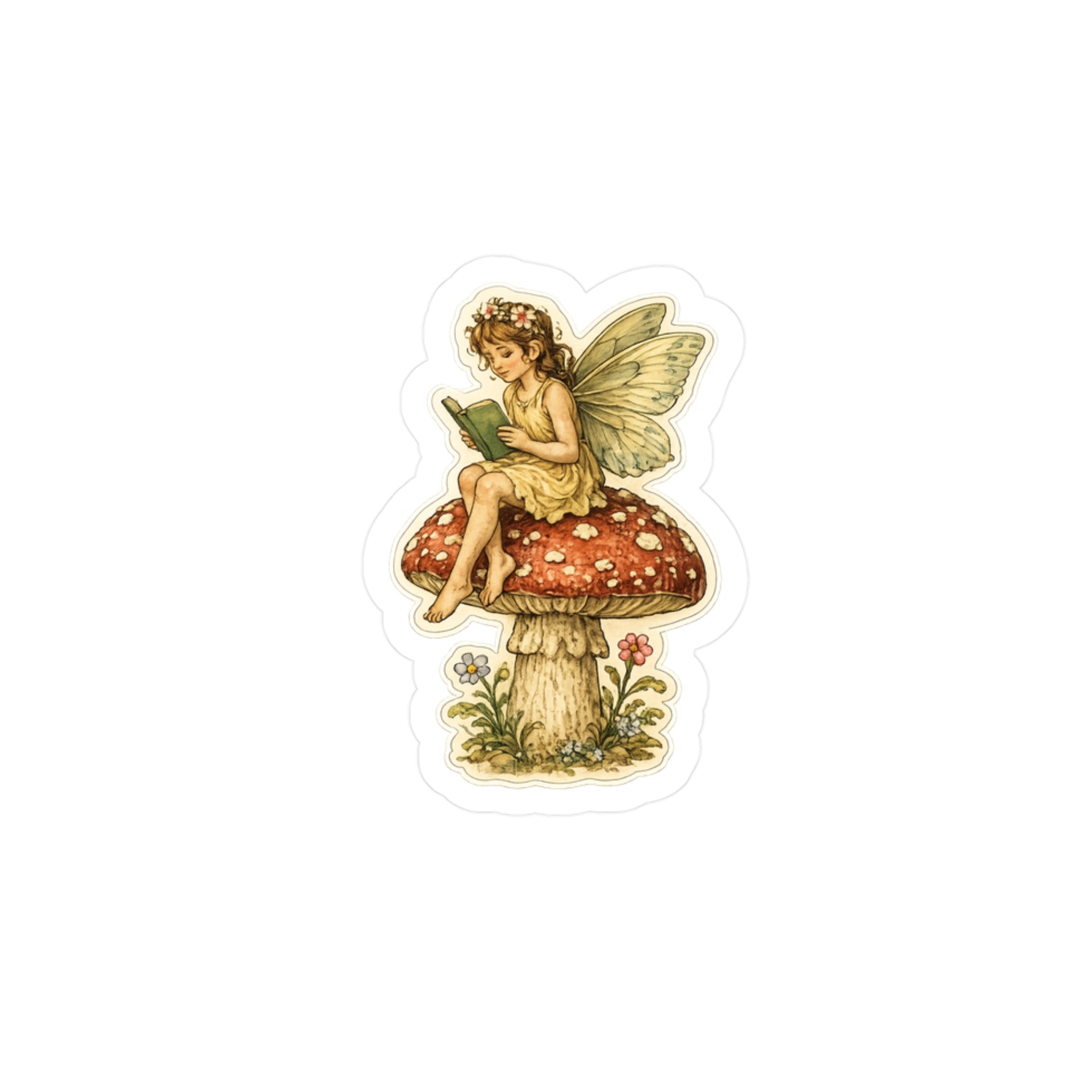 Water Resistant Woodland Fairy Mushroom Sticker - Kiss cut Sticker