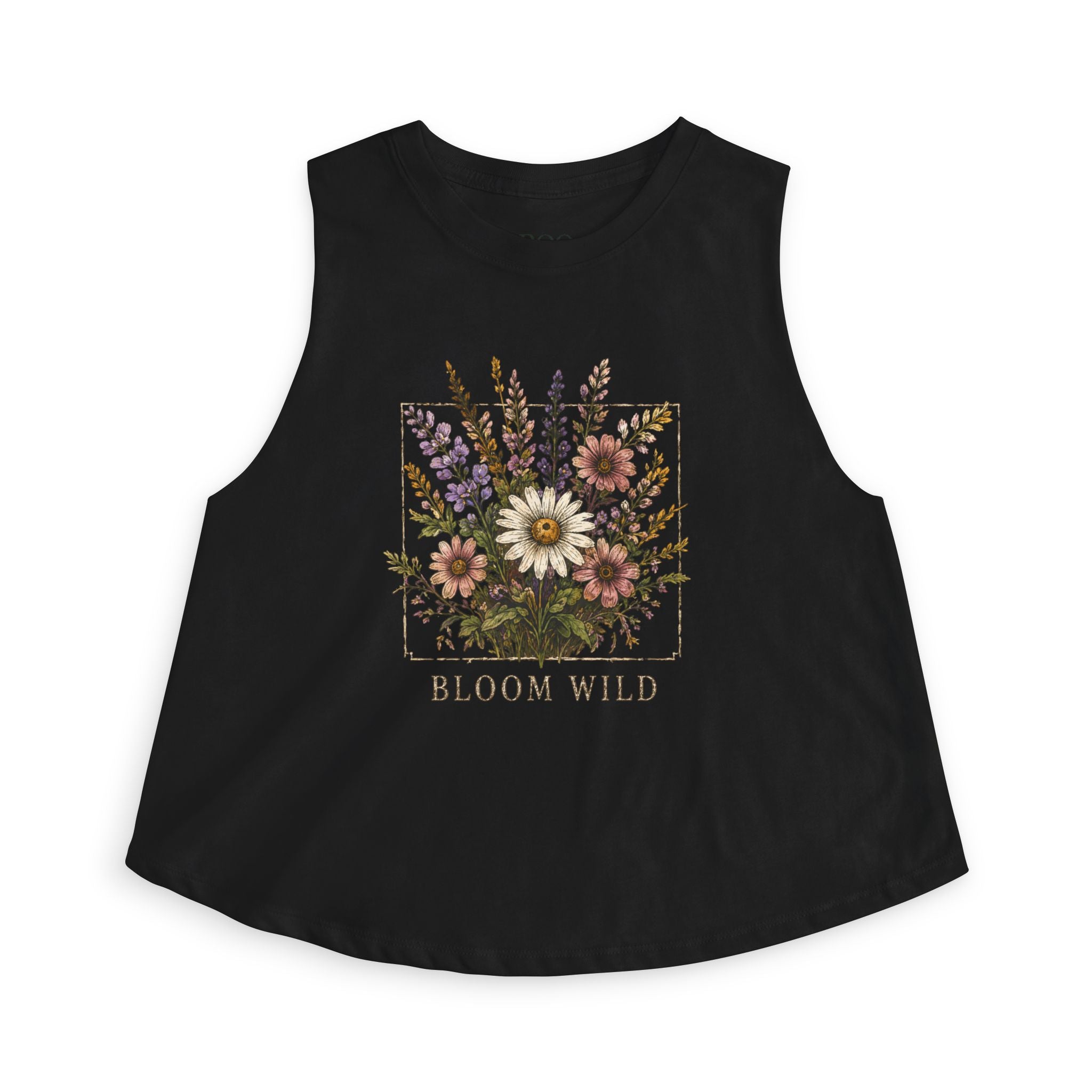 Bloom Wild Floral Crop Top — Women's Vintage Wildflower Tank