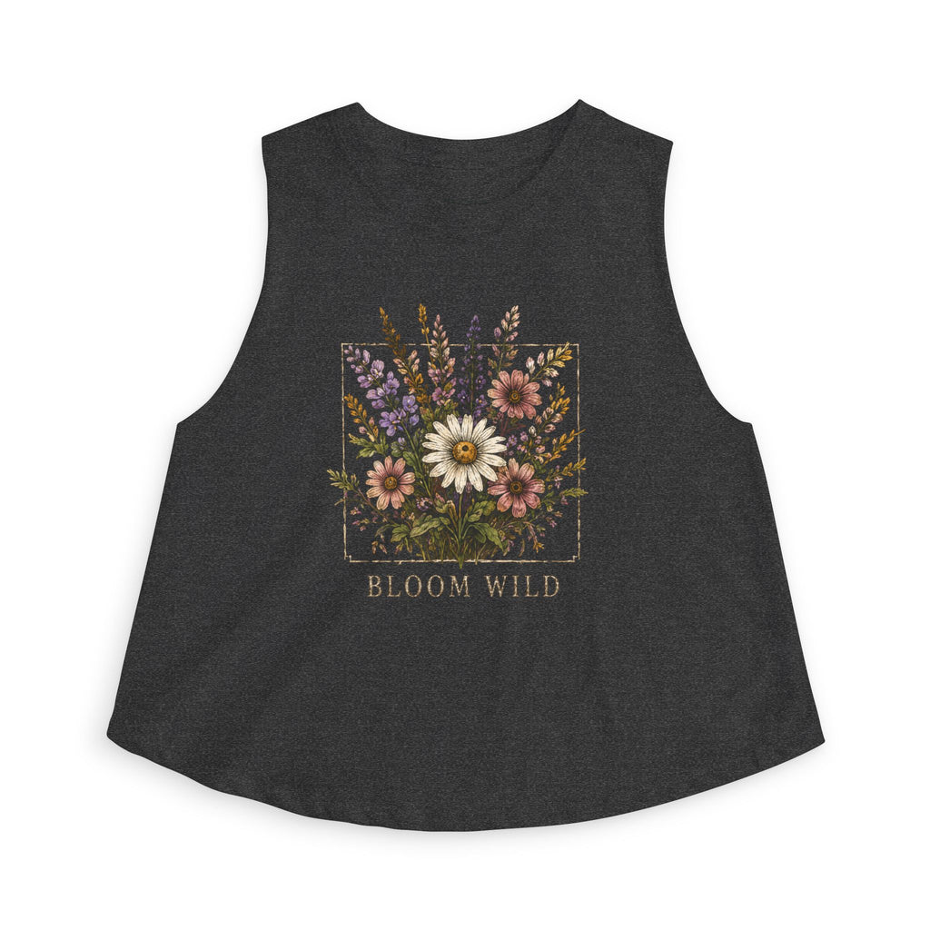 Bloom Wild Floral Crop Top — Women's Vintage Wildflower Tank
