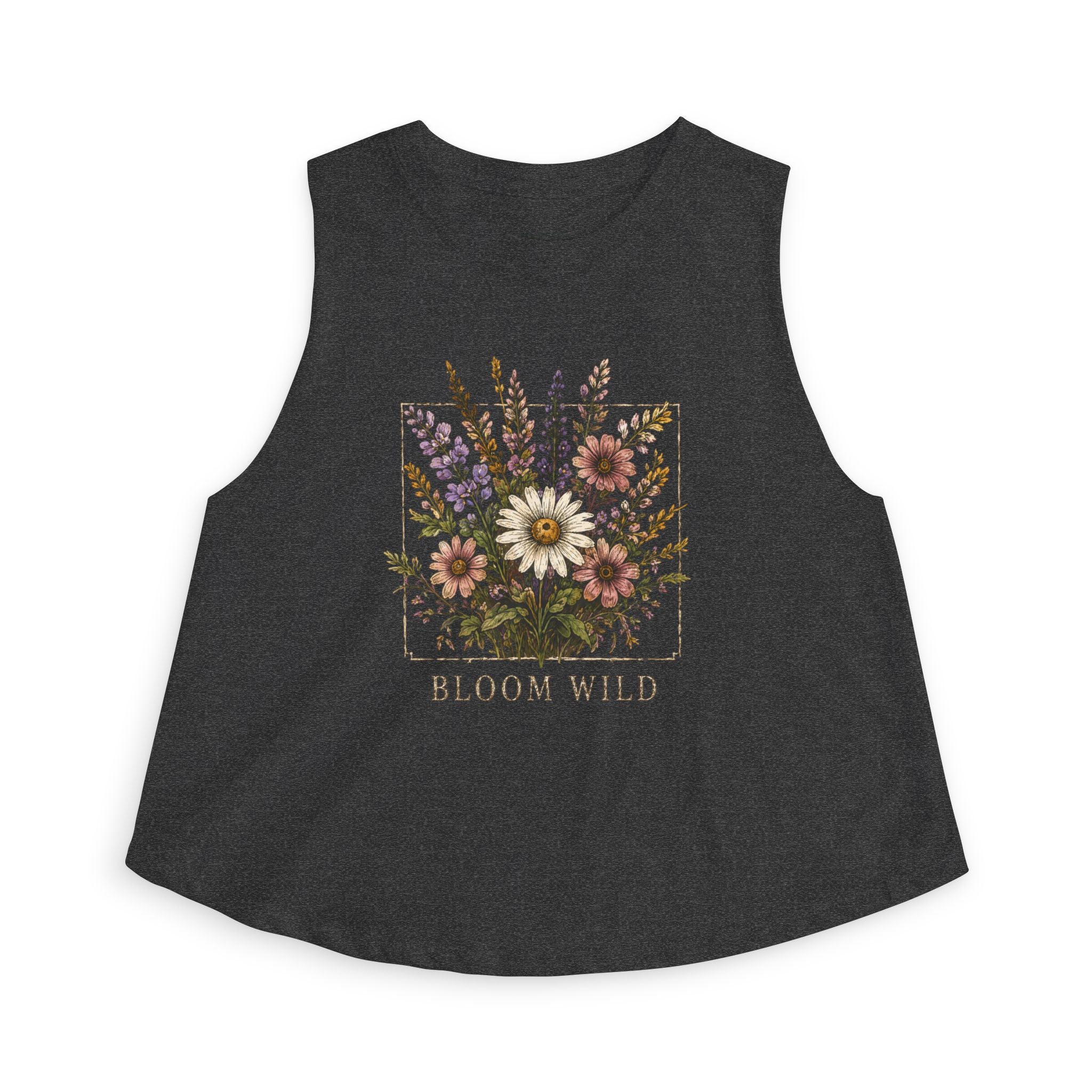 Bloom Wild Floral Crop Top — Women's Vintage Wildflower Tank