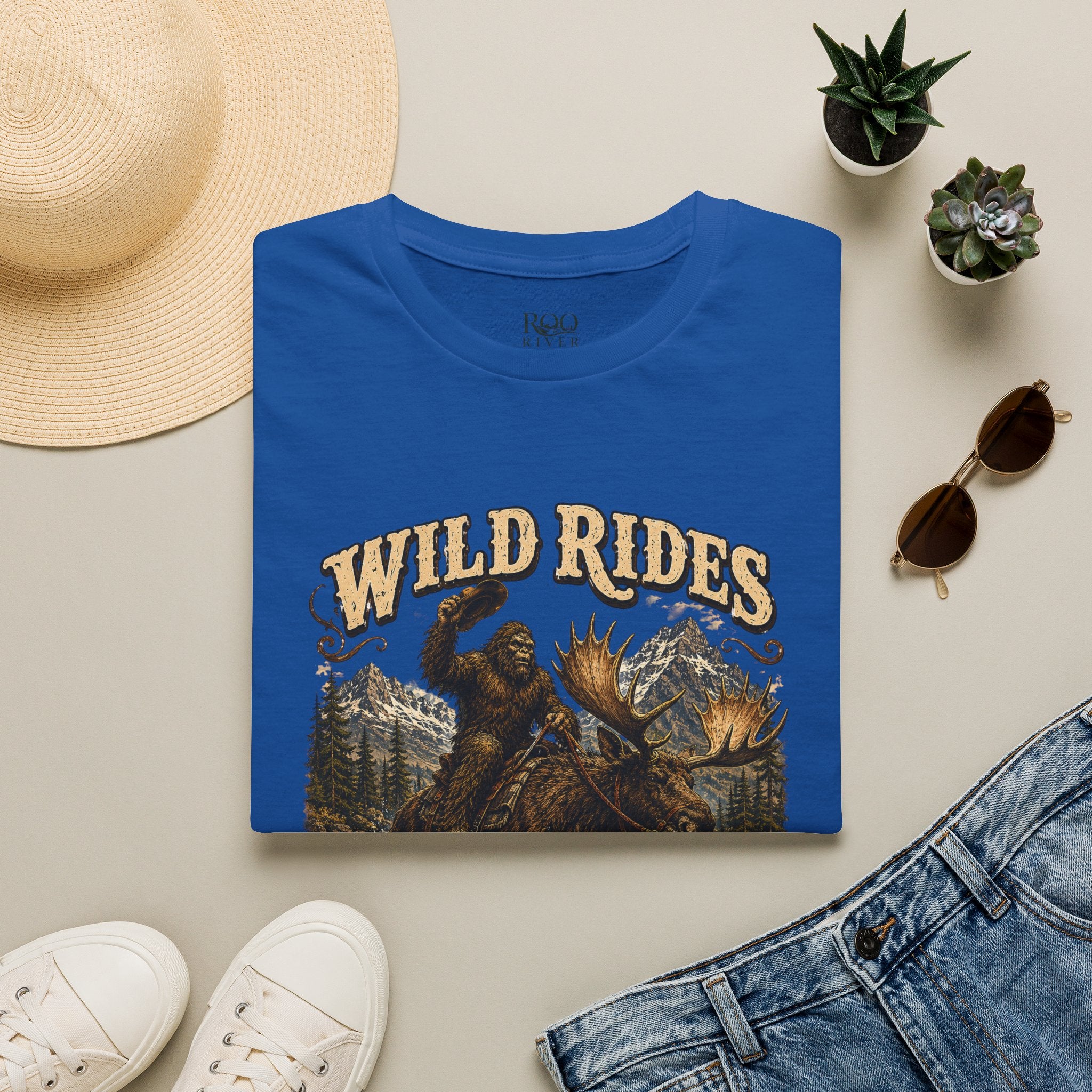 Wild Rides, Wilder Legends Bigfoot & Moose Graphic Tee