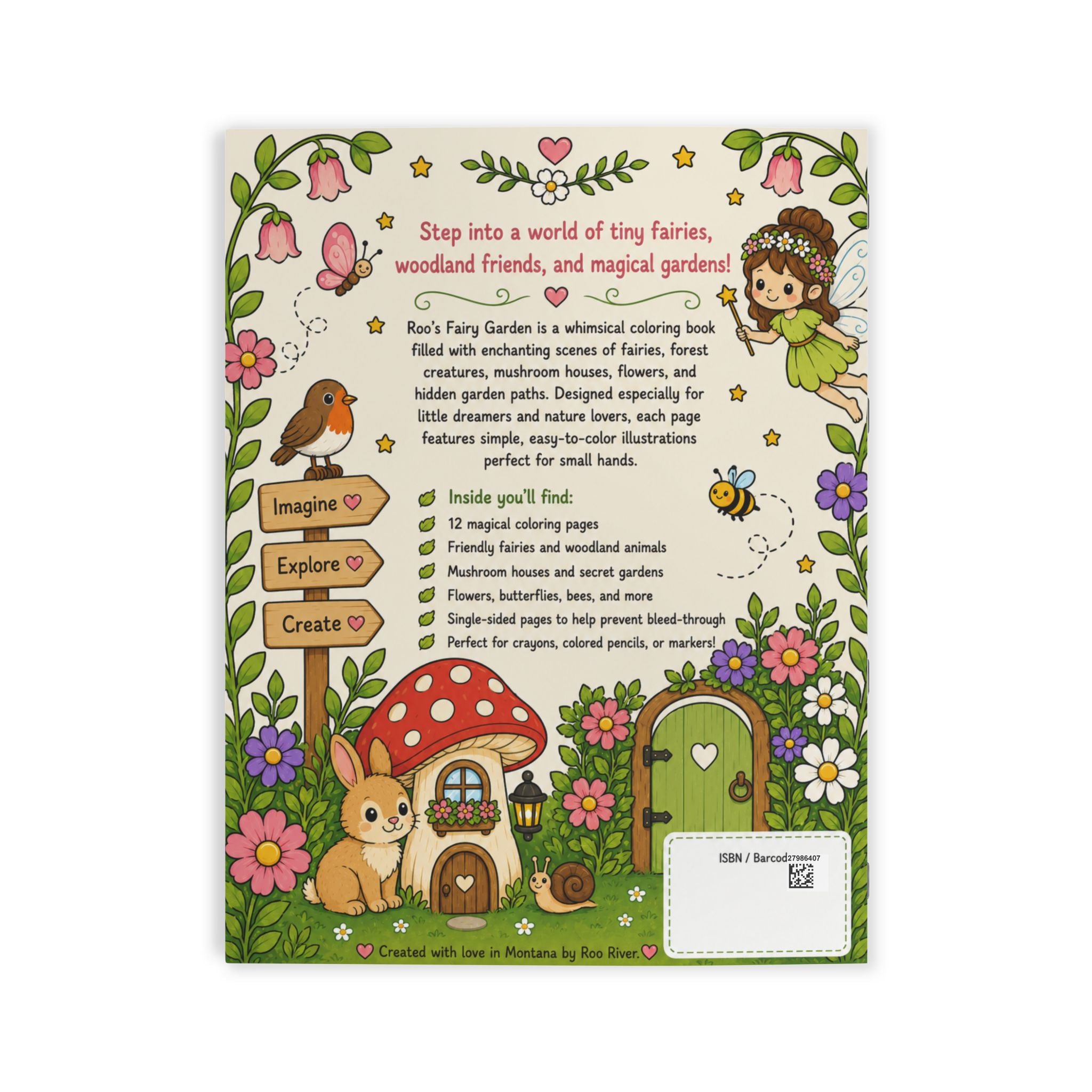 Roo's Fairy Garden: My First Coloring Book — Whimsical Woodland Fairies & Animals