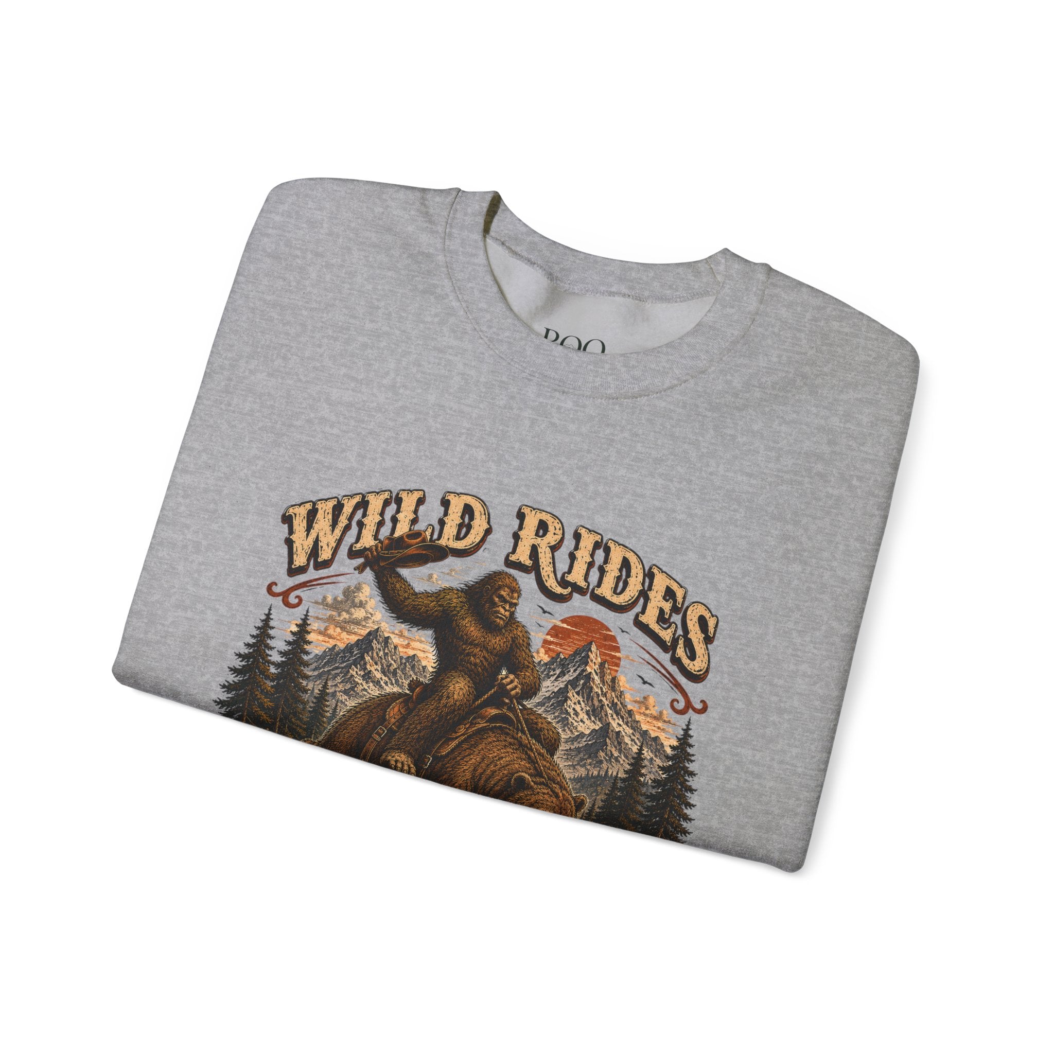 Wild Rides, Wilder Legends Crewneck Sweatshirt — Vintage Bear Rider Graphic
