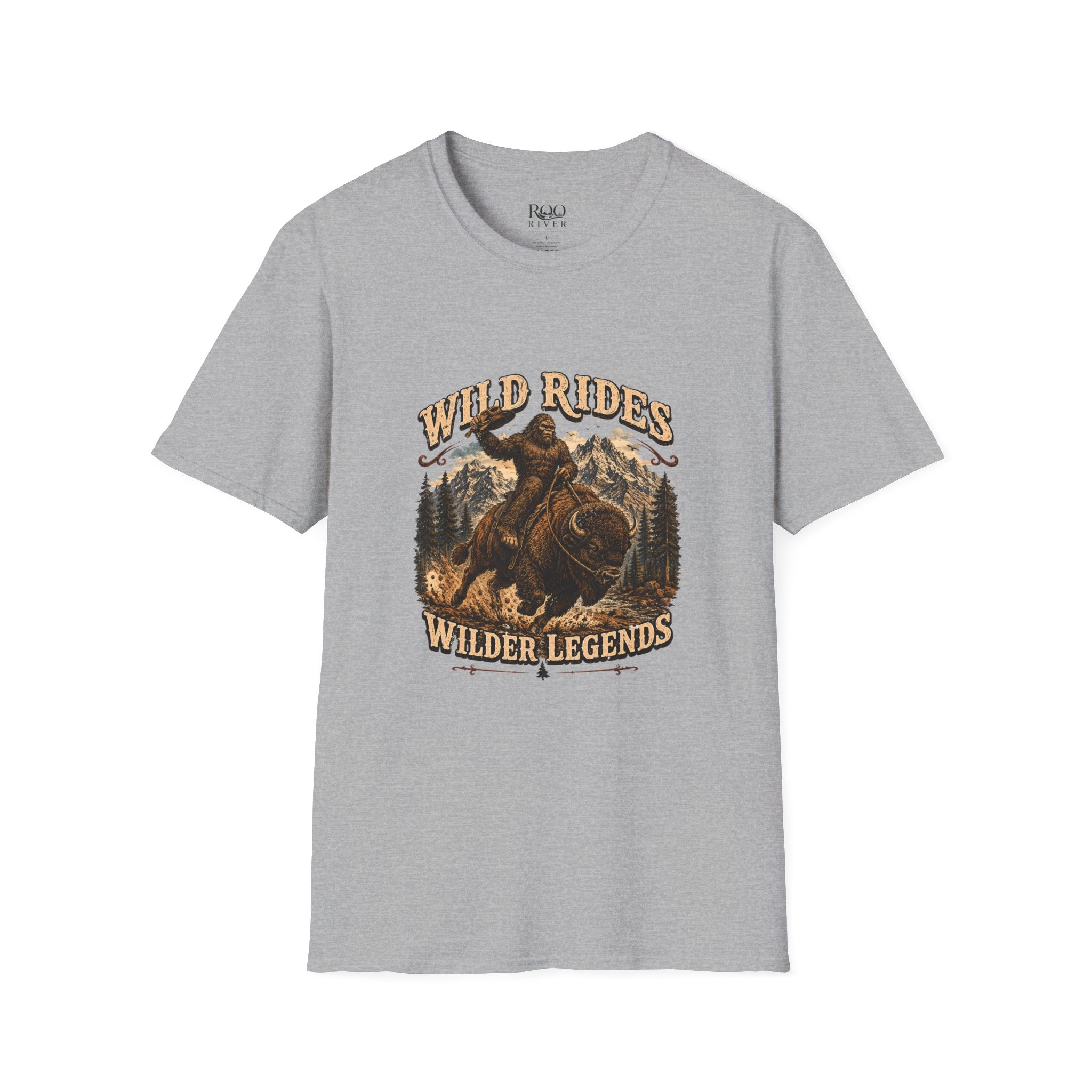 Wild Rides, Wilder Legends — Sasquatch Bison RiderGraphic Tee