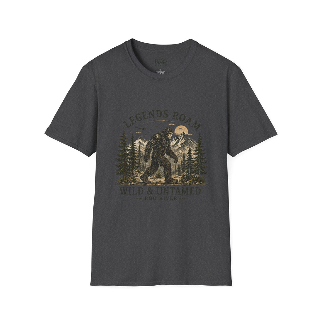 T-Shirt — 'Legends Roam' Bigfoot Graphic Tee | Wild & Untamed Nature Design