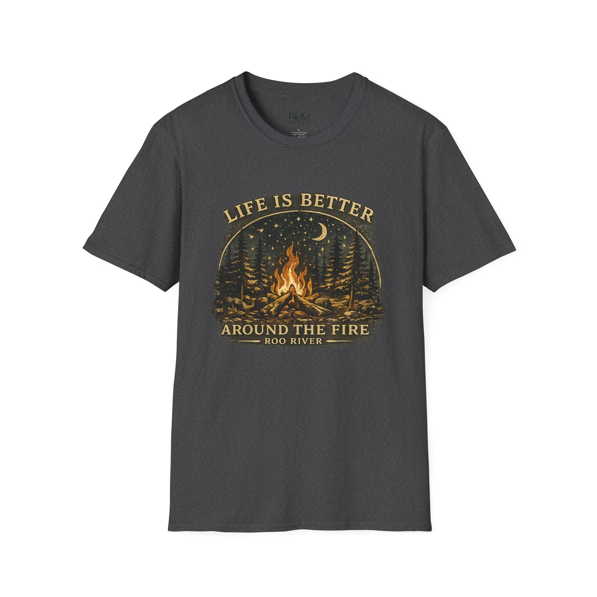 Campfire T-Shirt — "Life Is Better Around The Fire" Cozy Outdoor Graphic Tee