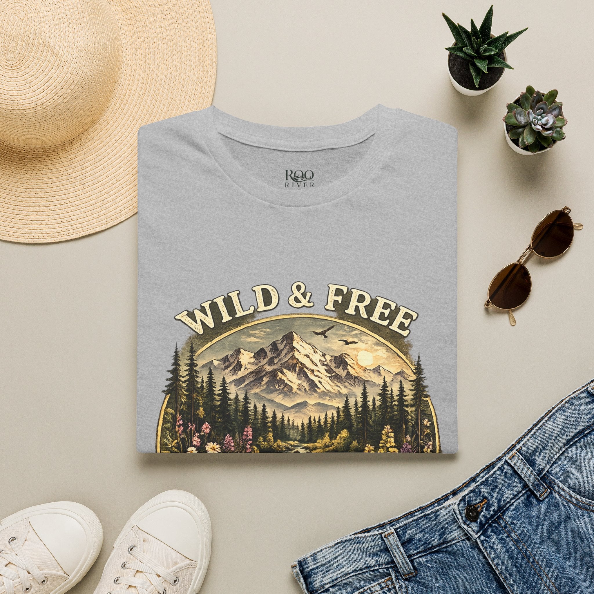 Wild & Free Mountain River T-Shirt — Roo River Montana Graphic Tee