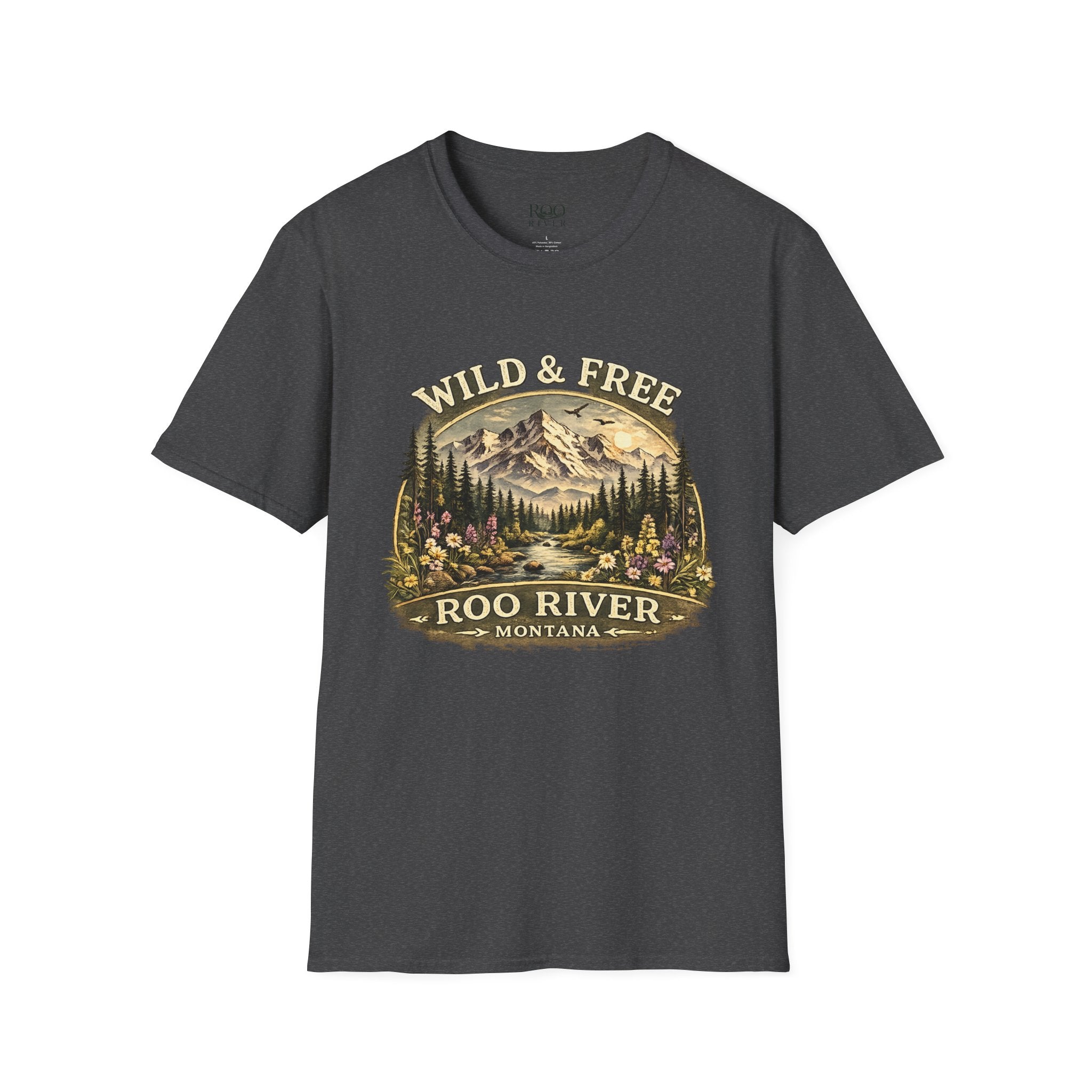 Wild & Free Mountain River T-Shirt — Roo River Montana Graphic Tee