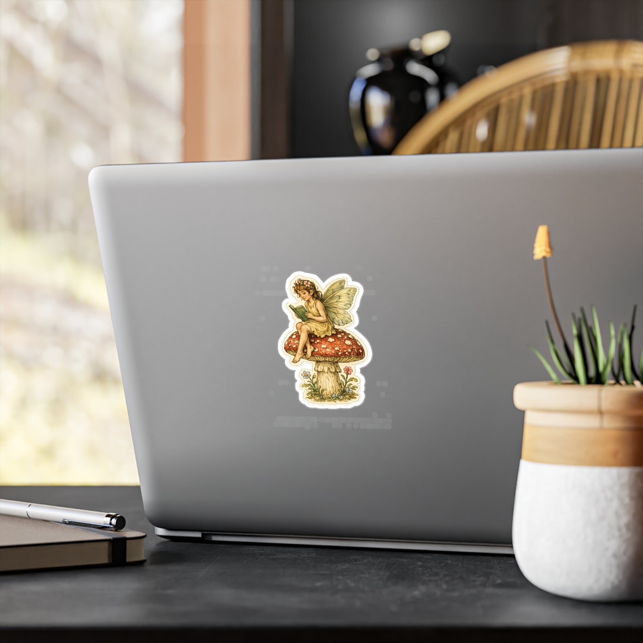 Water Resistant Woodland Fairy Mushroom Sticker - Kiss cut Sticker