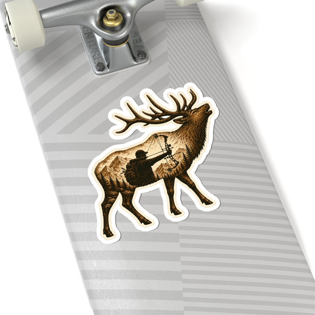 Bull Elk Archery Sticker — Outdoors Hunting Nature Kiss-Cut Decal