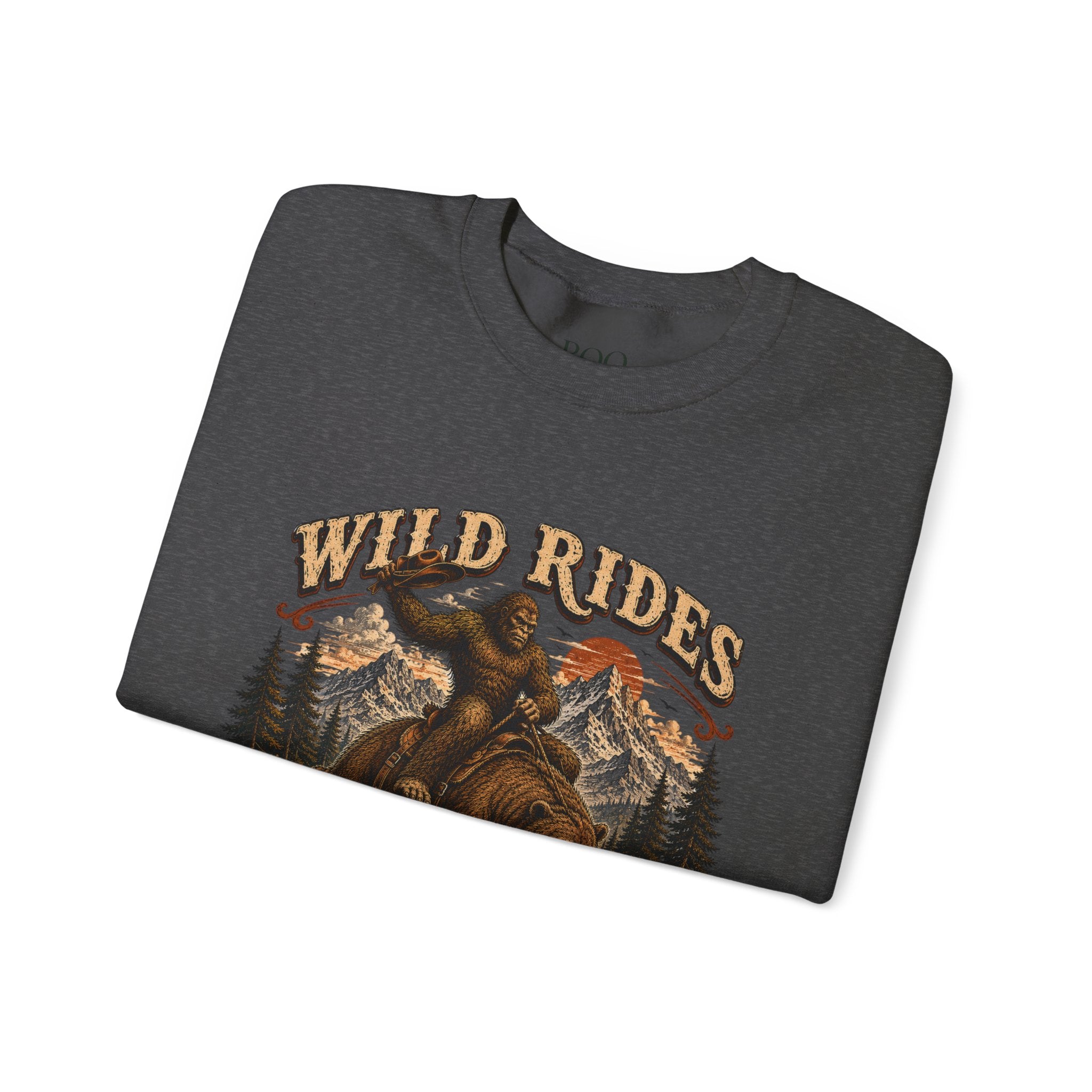 Wild Rides, Wilder Legends Crewneck Sweatshirt — Vintage Bear Rider Graphic