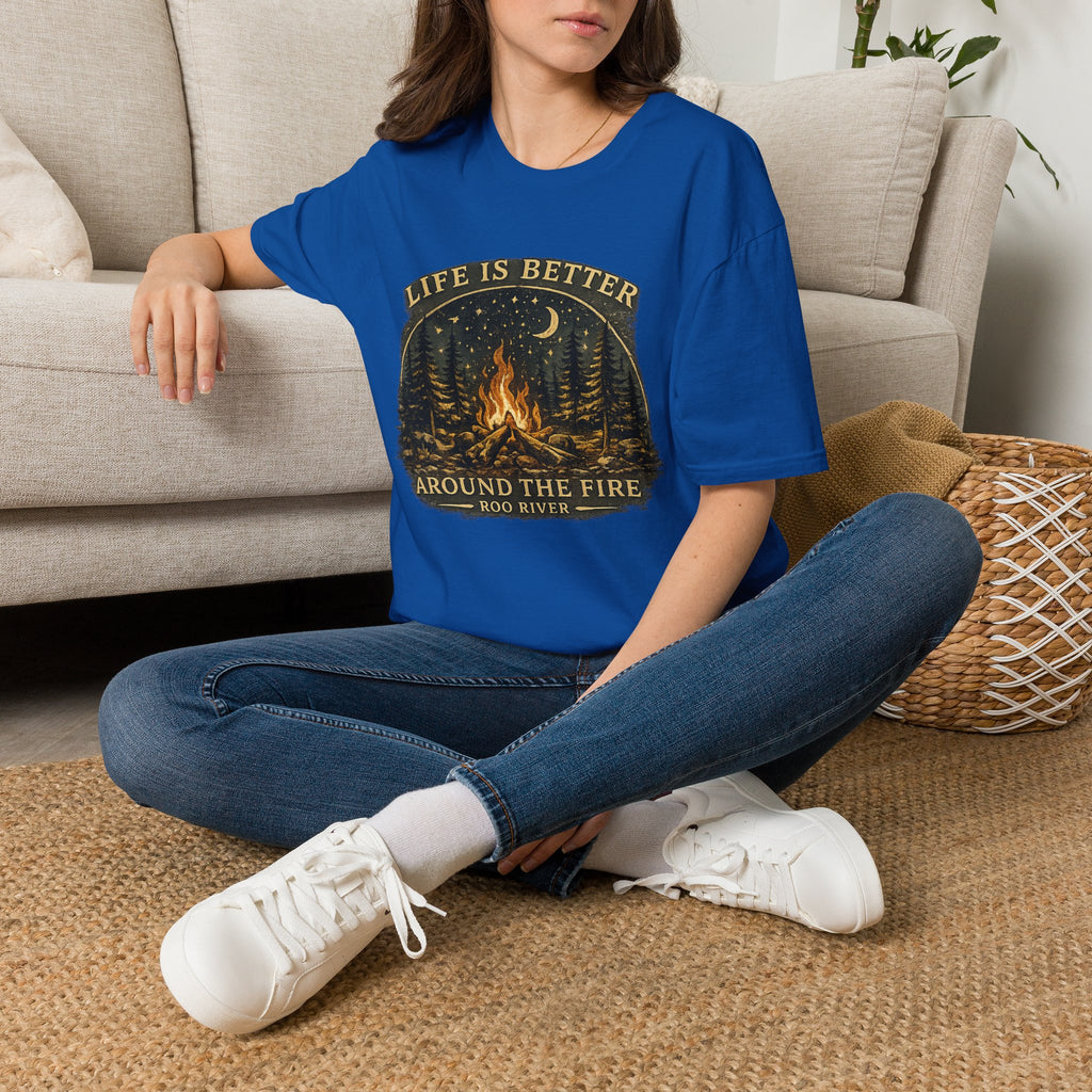 Campfire T-Shirt — "Life Is Better Around The Fire" Cozy Outdoor Graphic Tee