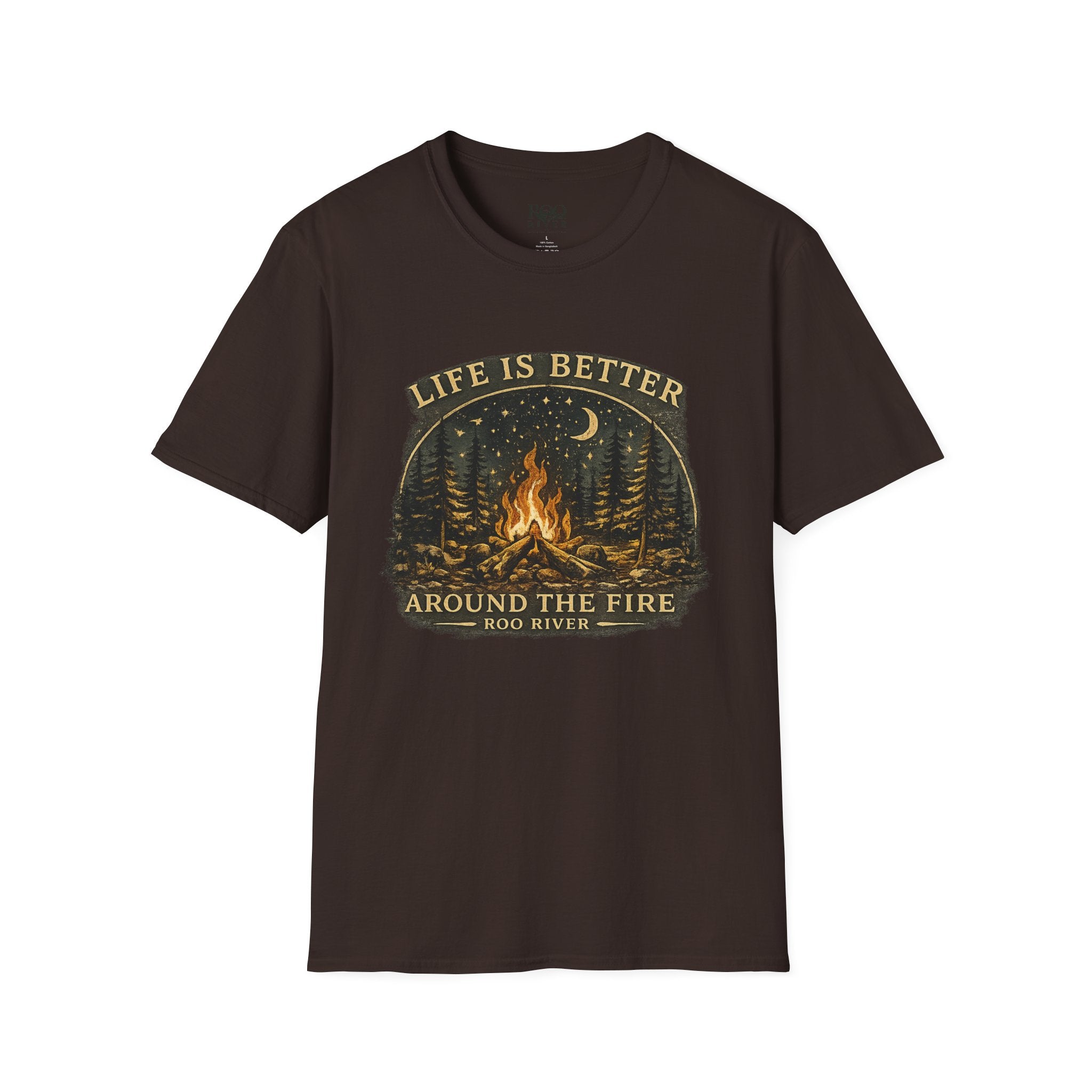 Campfire T-Shirt — "Life Is Better Around The Fire" Cozy Outdoor Graphic Tee