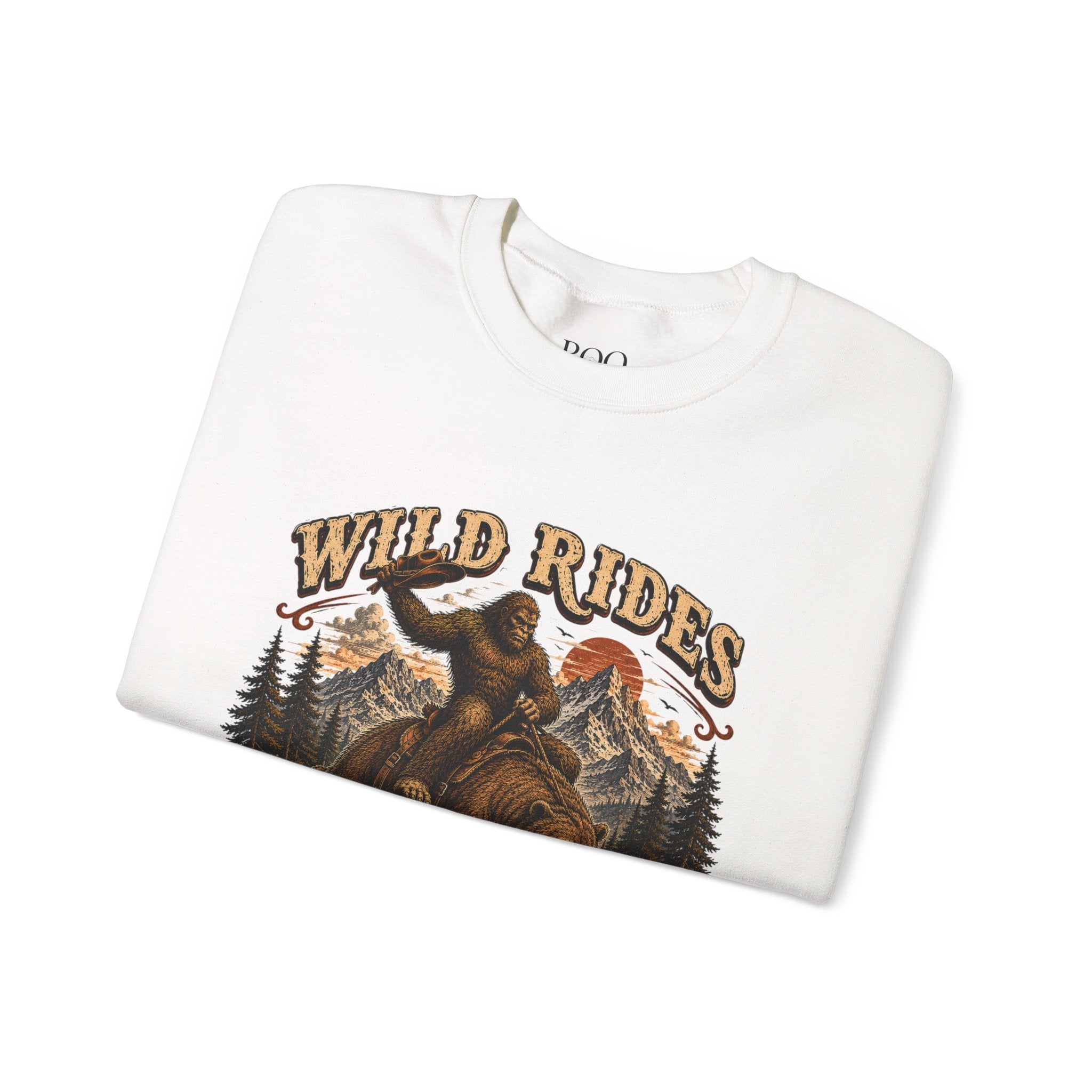 Wild Rides, Wilder Legends Crewneck Sweatshirt — Vintage Bear Rider Graphic