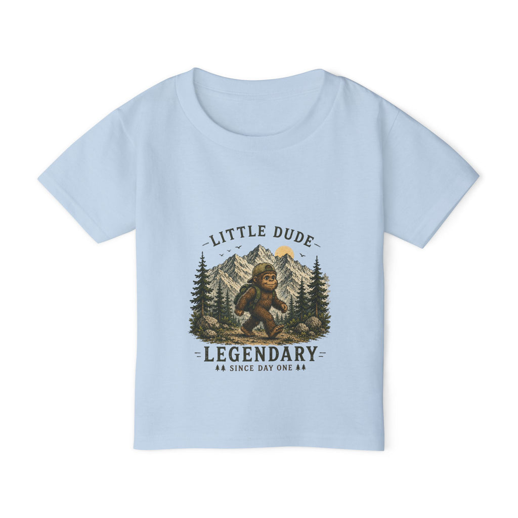 Toddler T-Shirt — Little Dude, Legendary Since Day One (Cute Outdoor Baby Tee, Gift for Newborns & First Birthdays)