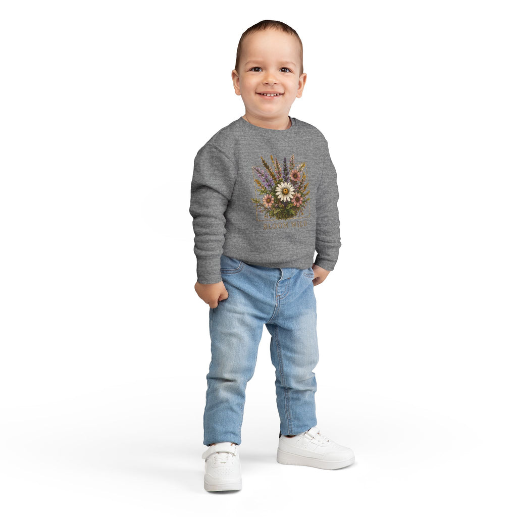 Toddler Sweatshirt - Bloom Wild Floral Crewneck for Kids