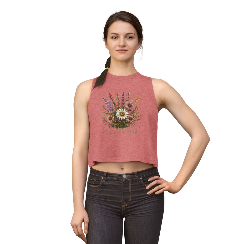 Bloom Wild Floral Crop Top — Women's Vintage Wildflower Tank
