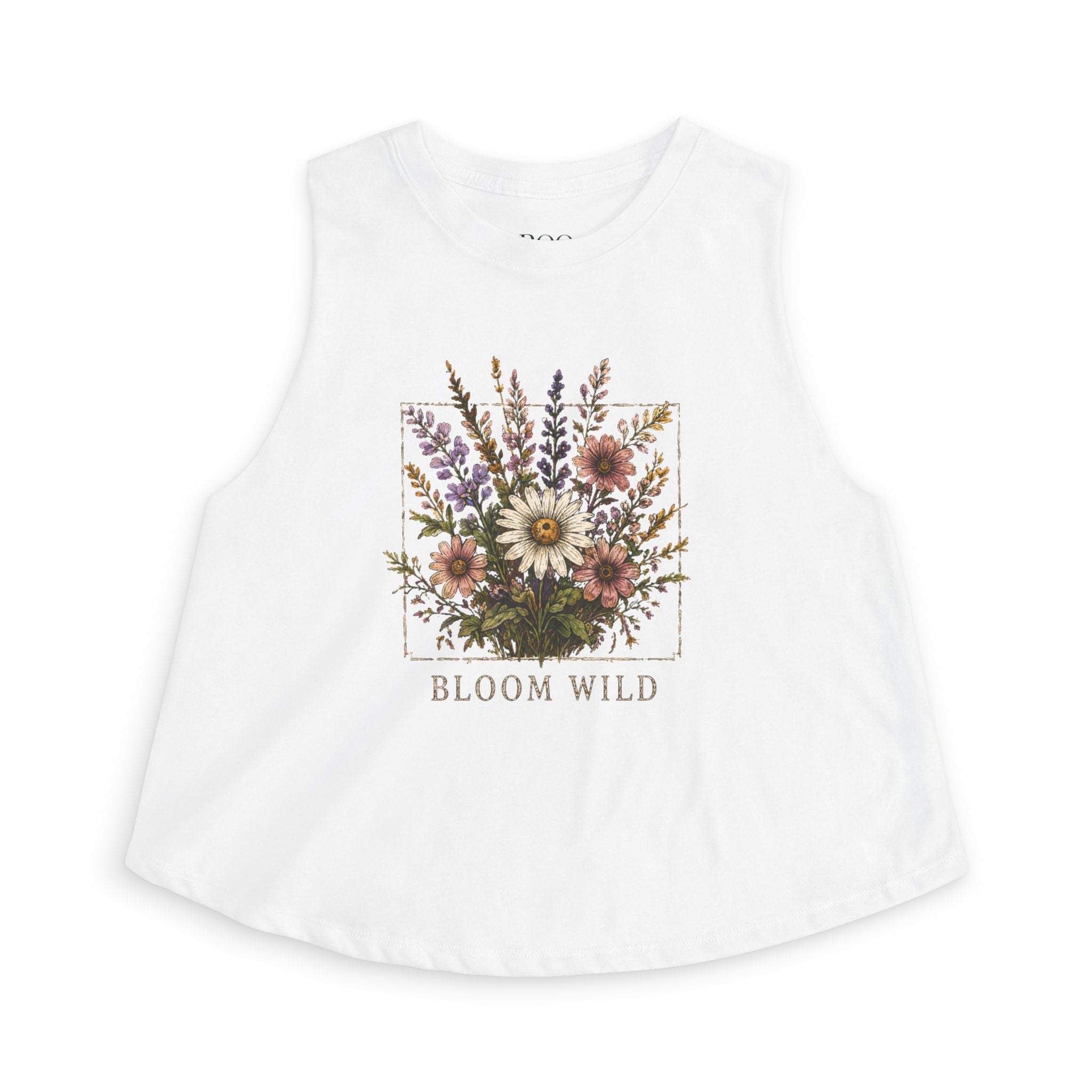 Bloom Wild Floral Crop Top — Women's Vintage Wildflower Tank