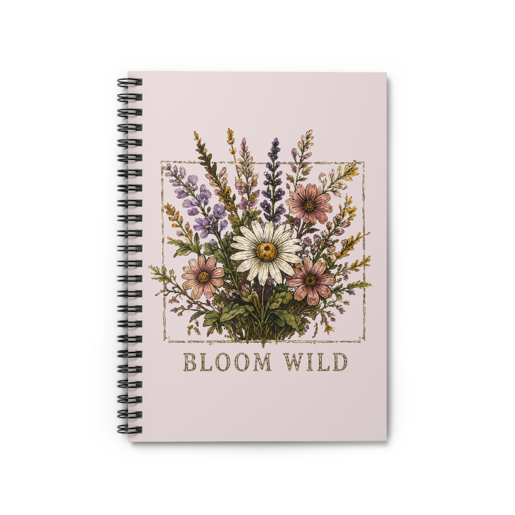 Bloom Wild Floral Spiral Notebook — Ruled Journal for Gardeners & Nature Lovers