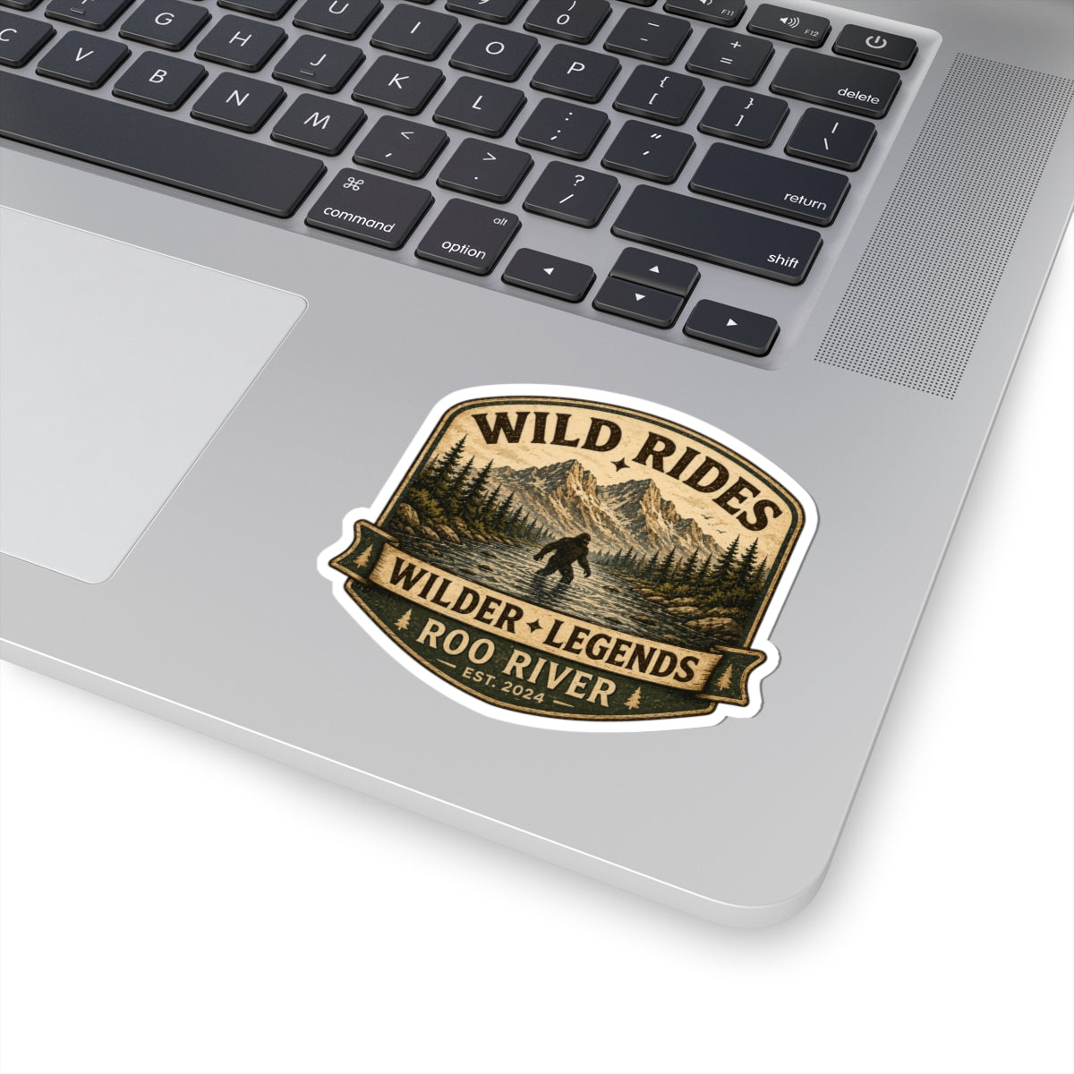 Wild Rides, Wilder Legends Sasquatch Sticker Sticker — Kiss-Cut Roo River Decal
