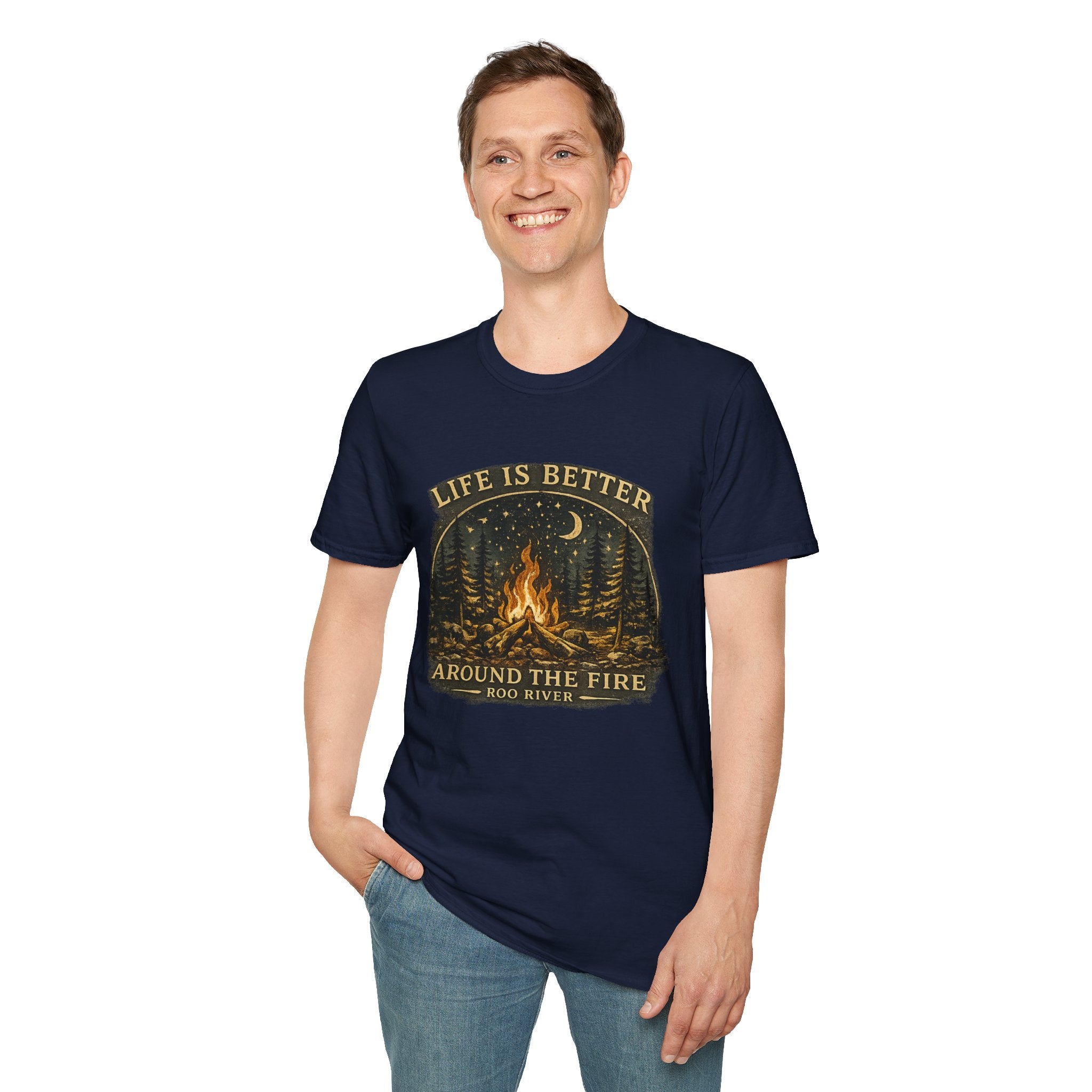 Campfire T-Shirt — "Life Is Better Around The Fire" Cozy Outdoor Graphic Tee