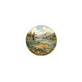 Trout Fly Fishing Sticker — Vintage Mountain River Vinyl Sticker — Kiss-Cut Decal