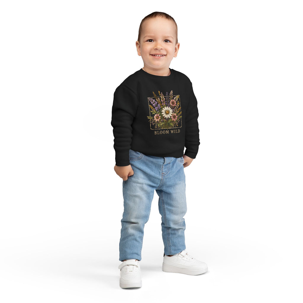 Toddler Sweatshirt - Bloom Wild Floral Crewneck for Kids
