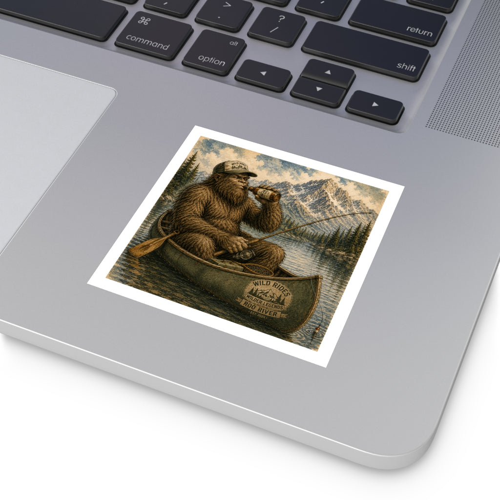 Copy of Wild Rides, Wilder Legends Canoe Country Sticker — Outdoorsy Bigfoot Lake Camping Decal