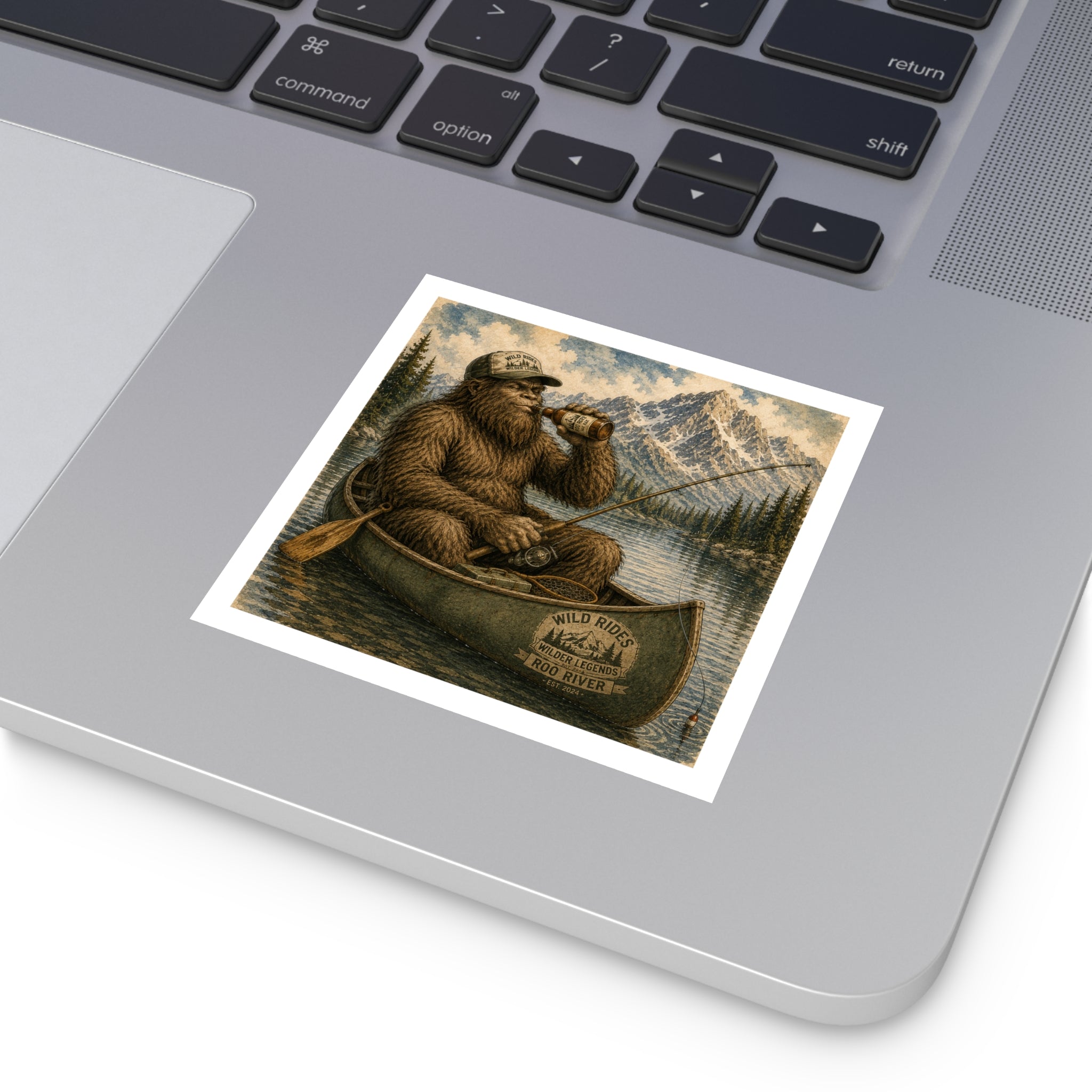 Copy of Wild Rides, Wilder Legends Canoe Country Sticker — Outdoorsy Bigfoot Lake Camping Decal