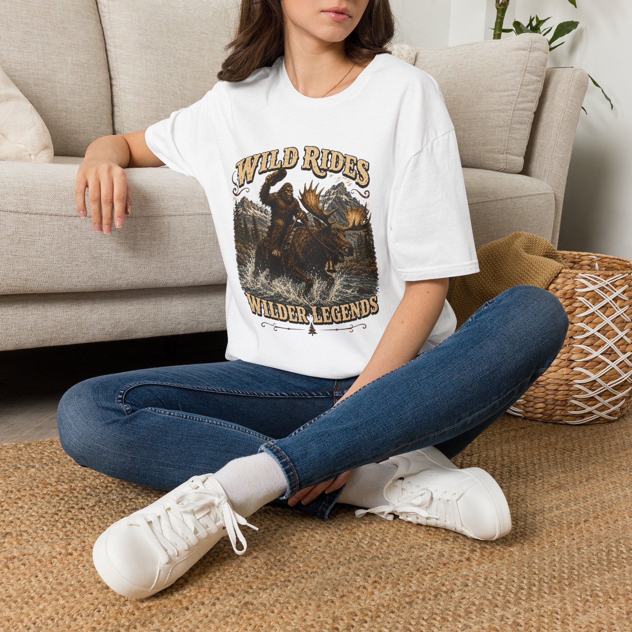 Wild Rides, Wilder Legends Bigfoot & Moose Graphic Tee