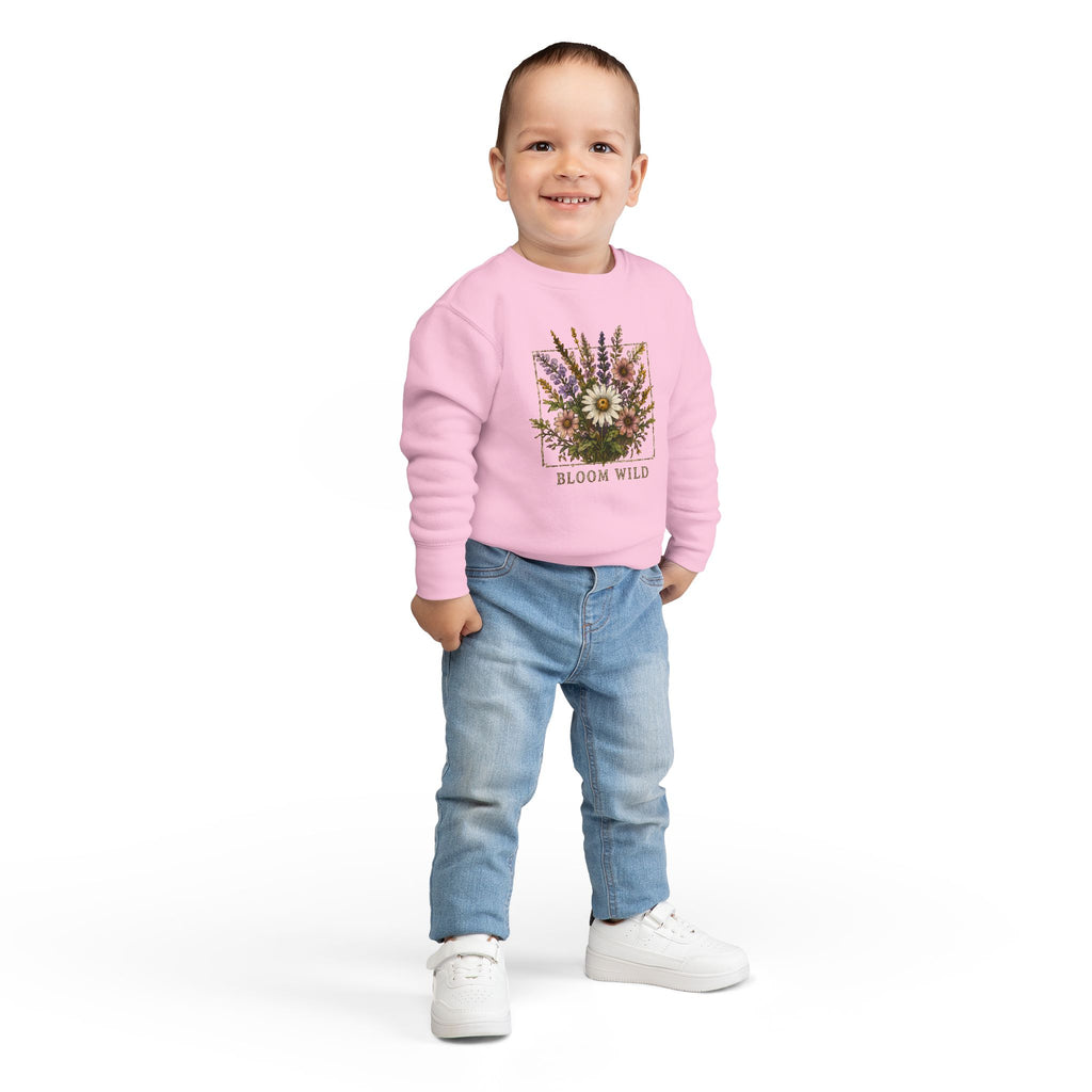 Toddler Sweatshirt - Bloom Wild Floral Crewneck for Kids