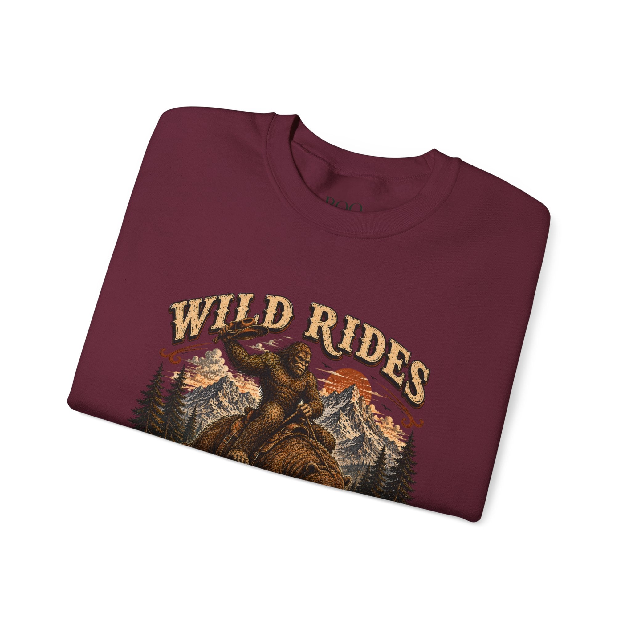 Wild Rides, Wilder Legends Crewneck Sweatshirt — Vintage Bear Rider Graphic