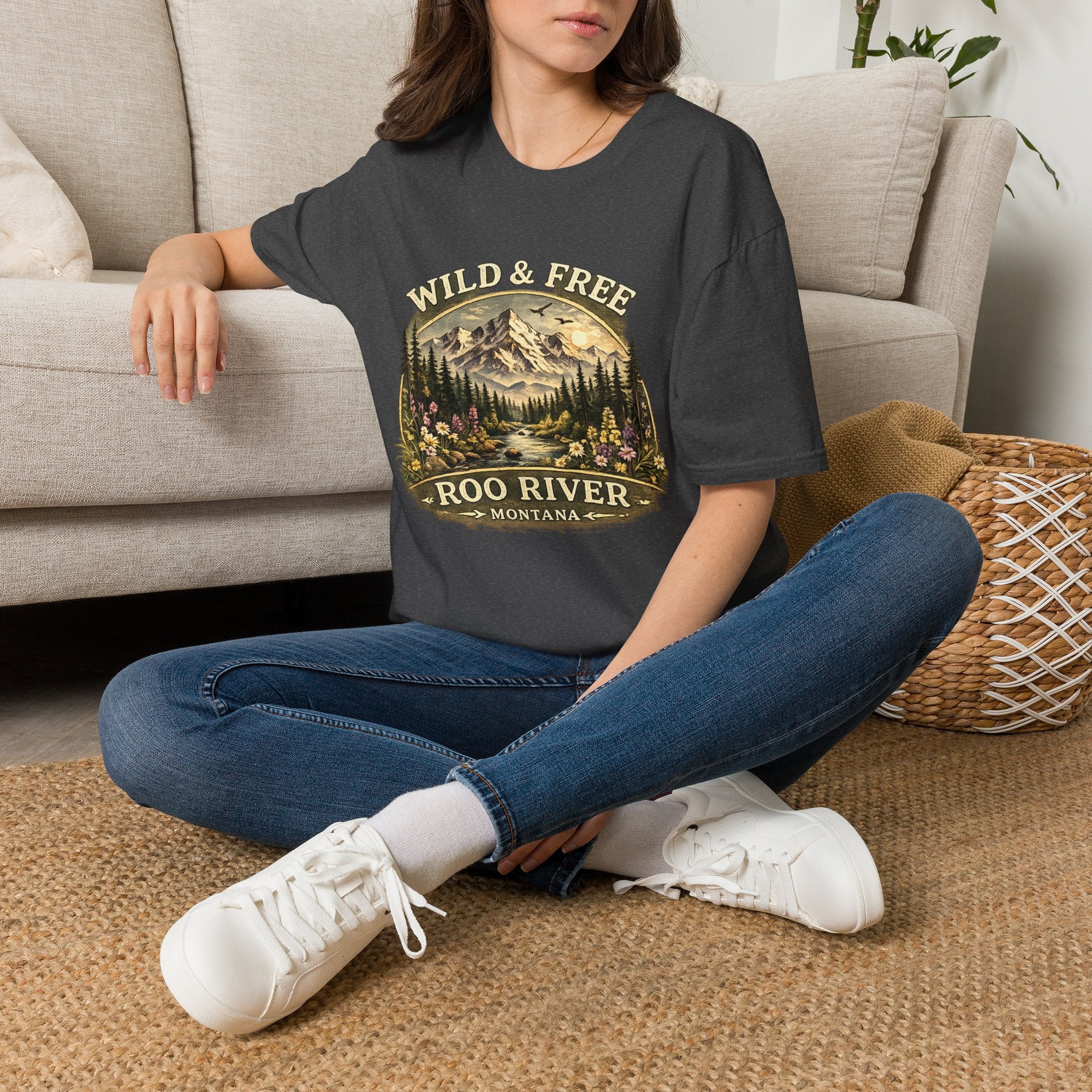 Wild & Free Mountain River T-Shirt — Roo River Montana Graphic Tee