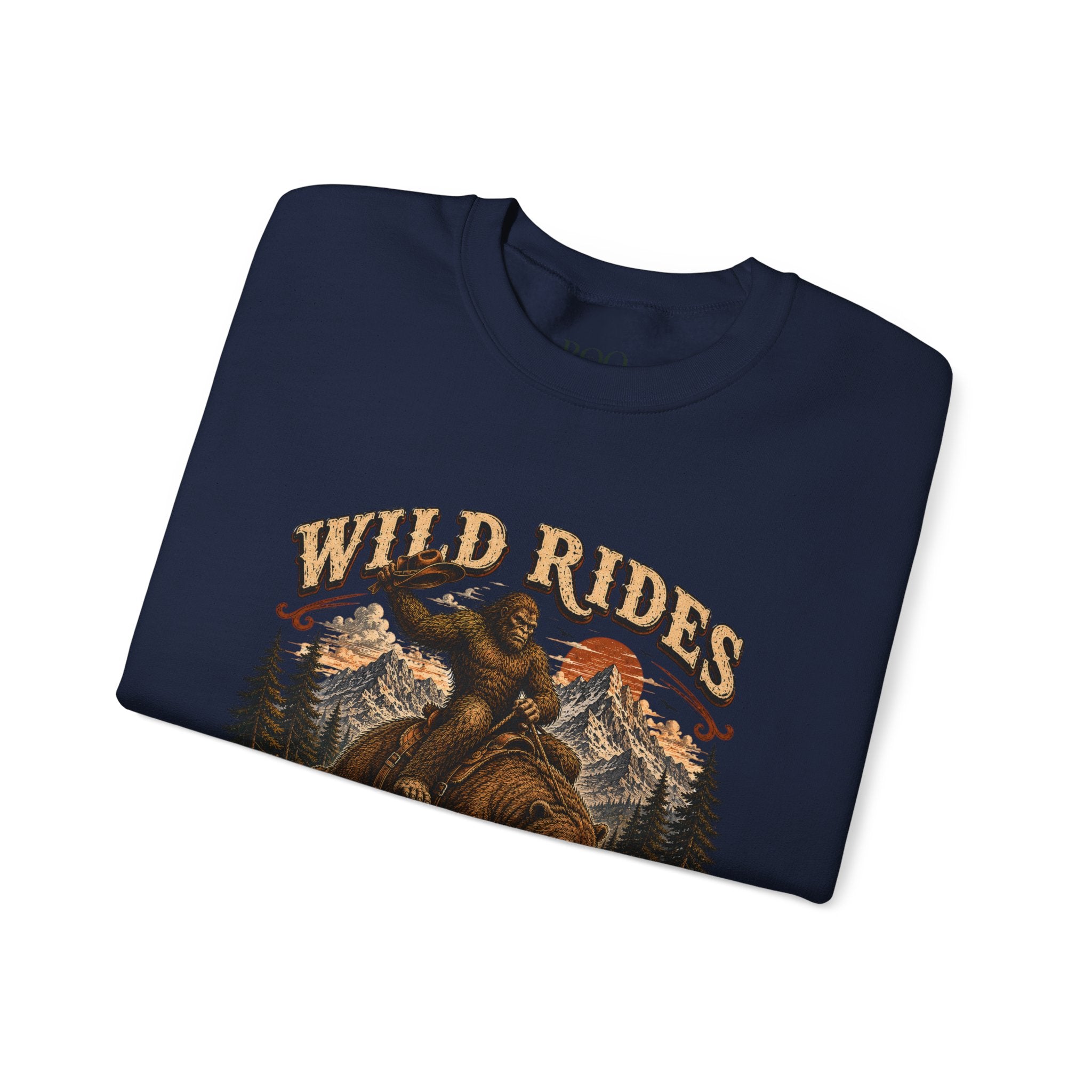 Wild Rides, Wilder Legends Crewneck Sweatshirt — Vintage Bear Rider Graphic