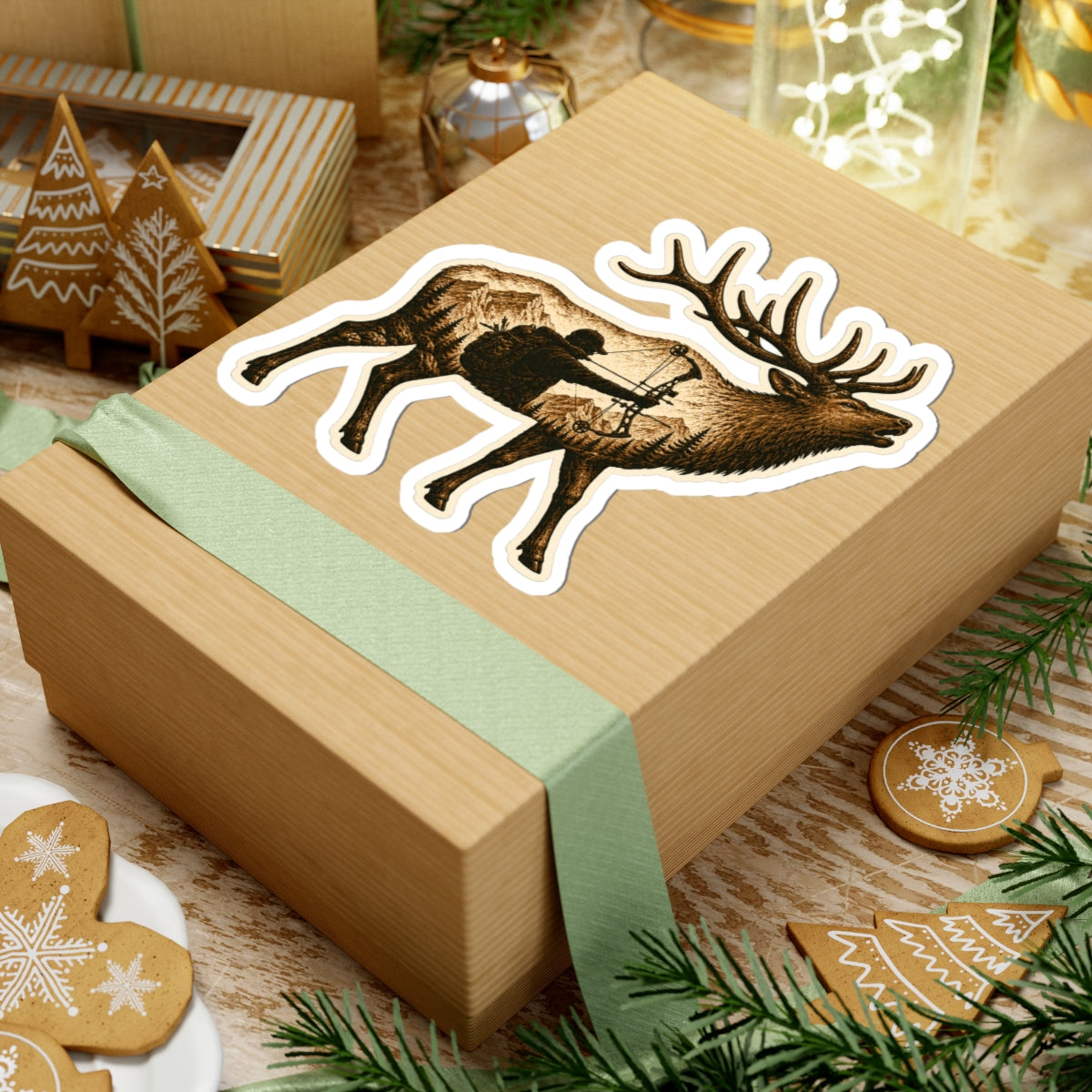 Bull Elk Archery Sticker — Outdoors Hunting Nature Kiss-Cut Decal
