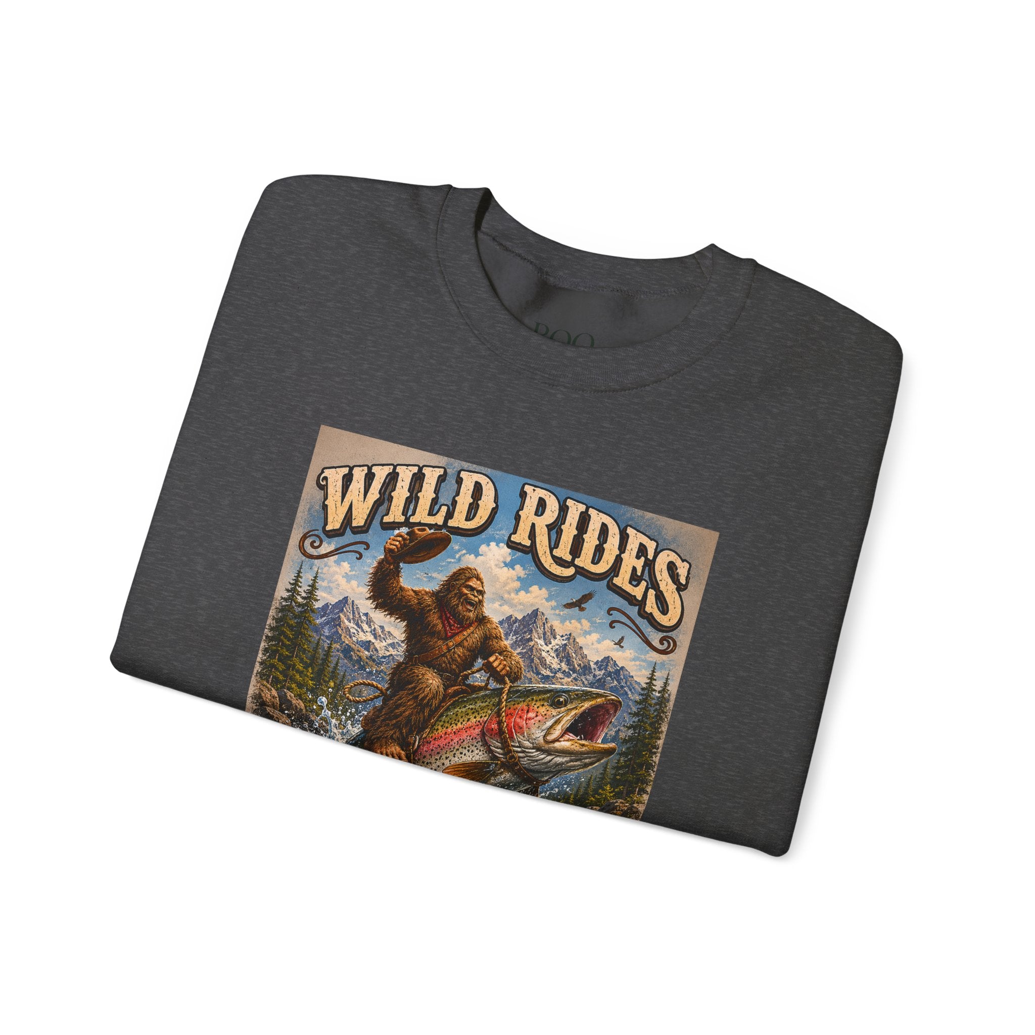 Wild Rides, Wilder Legends Trout Rider Crewneck Sweatshirt