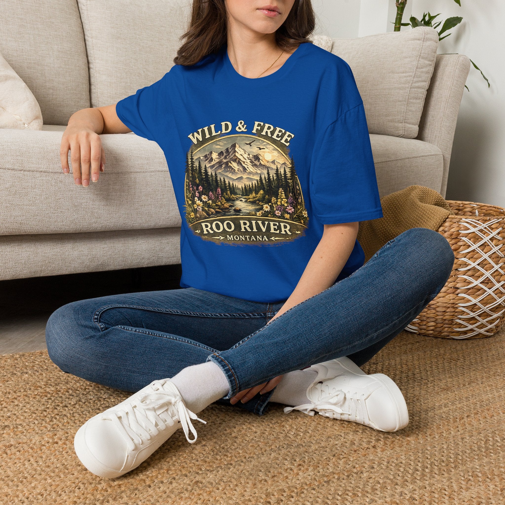 Wild & Free Mountain River T-Shirt — Roo River Montana Graphic Tee