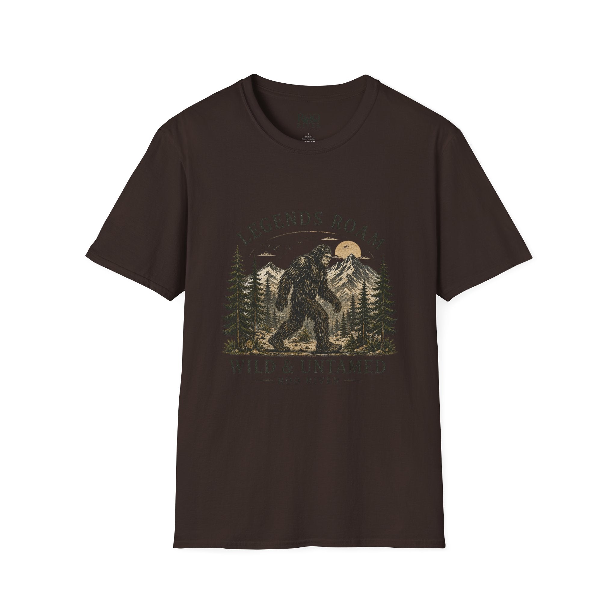 T-Shirt — 'Legends Roam' Bigfoot Graphic Tee | Wild & Untamed Nature Design