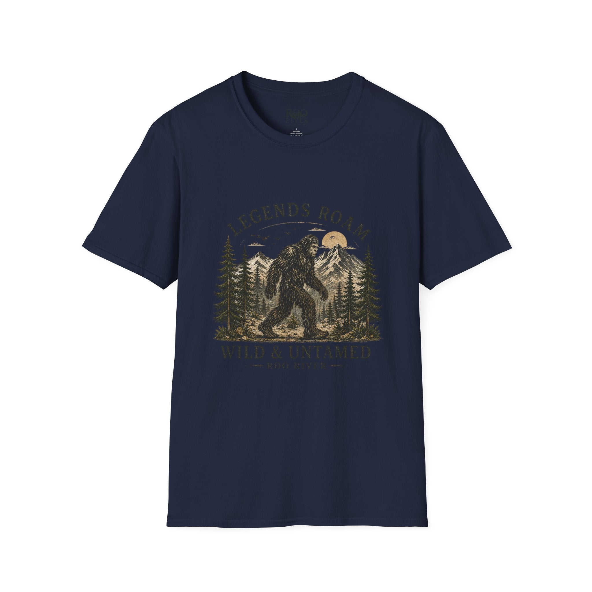 T-Shirt — 'Legends Roam' Bigfoot Graphic Tee | Wild & Untamed Nature Design