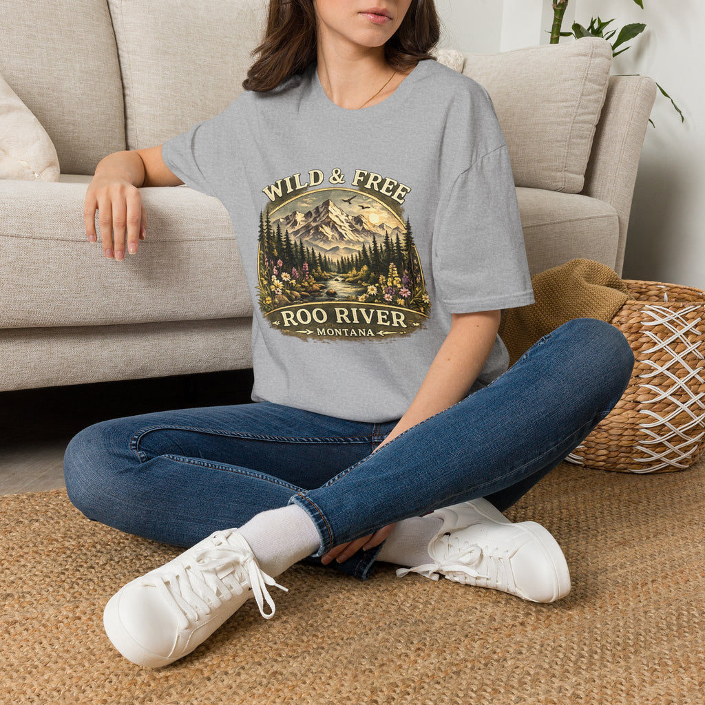 Wild & Free Mountain River T-Shirt — Roo River Montana Graphic Tee